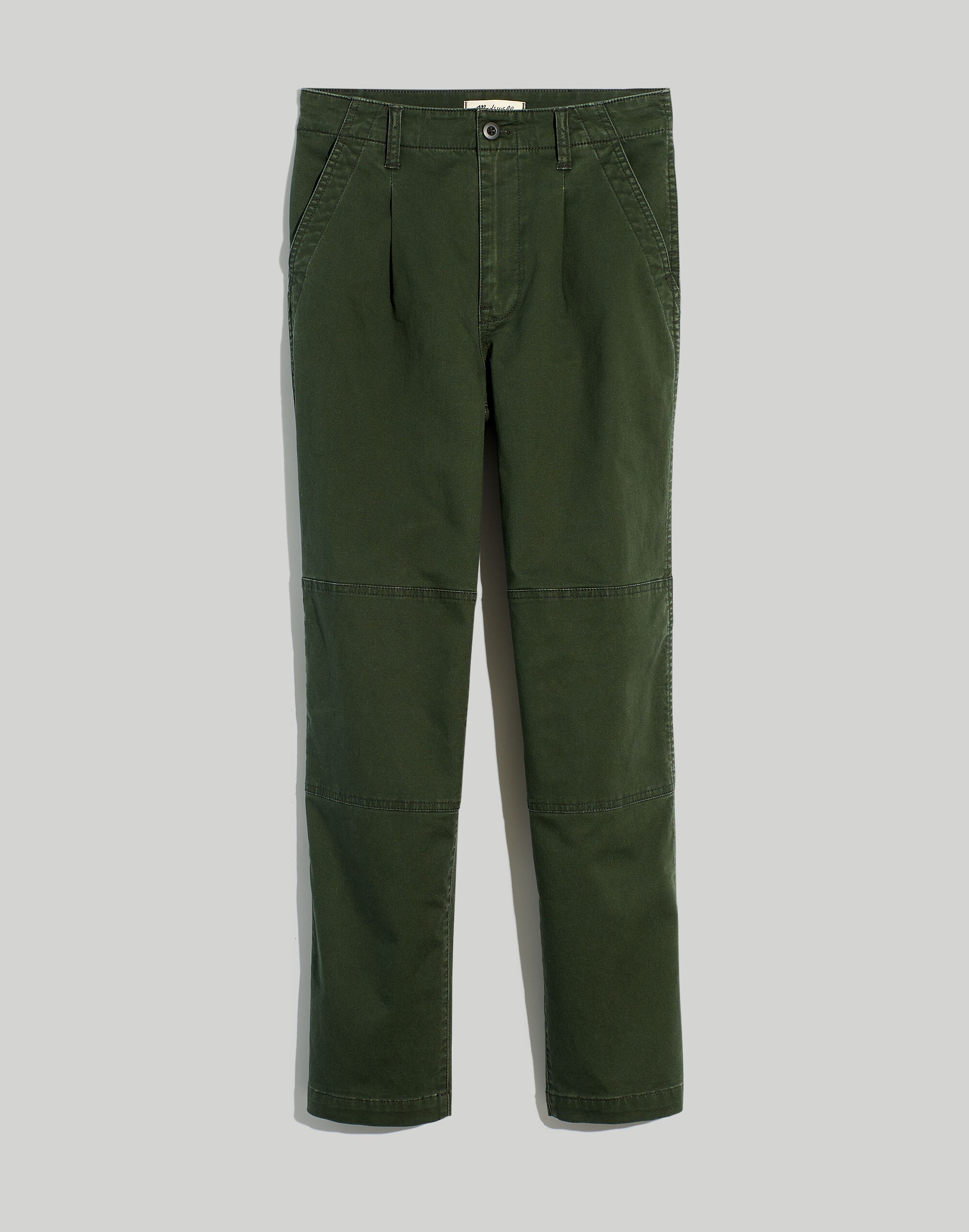 The Perfect Vintage Straight Pant in Dark Forest Wash: Pleated Edition