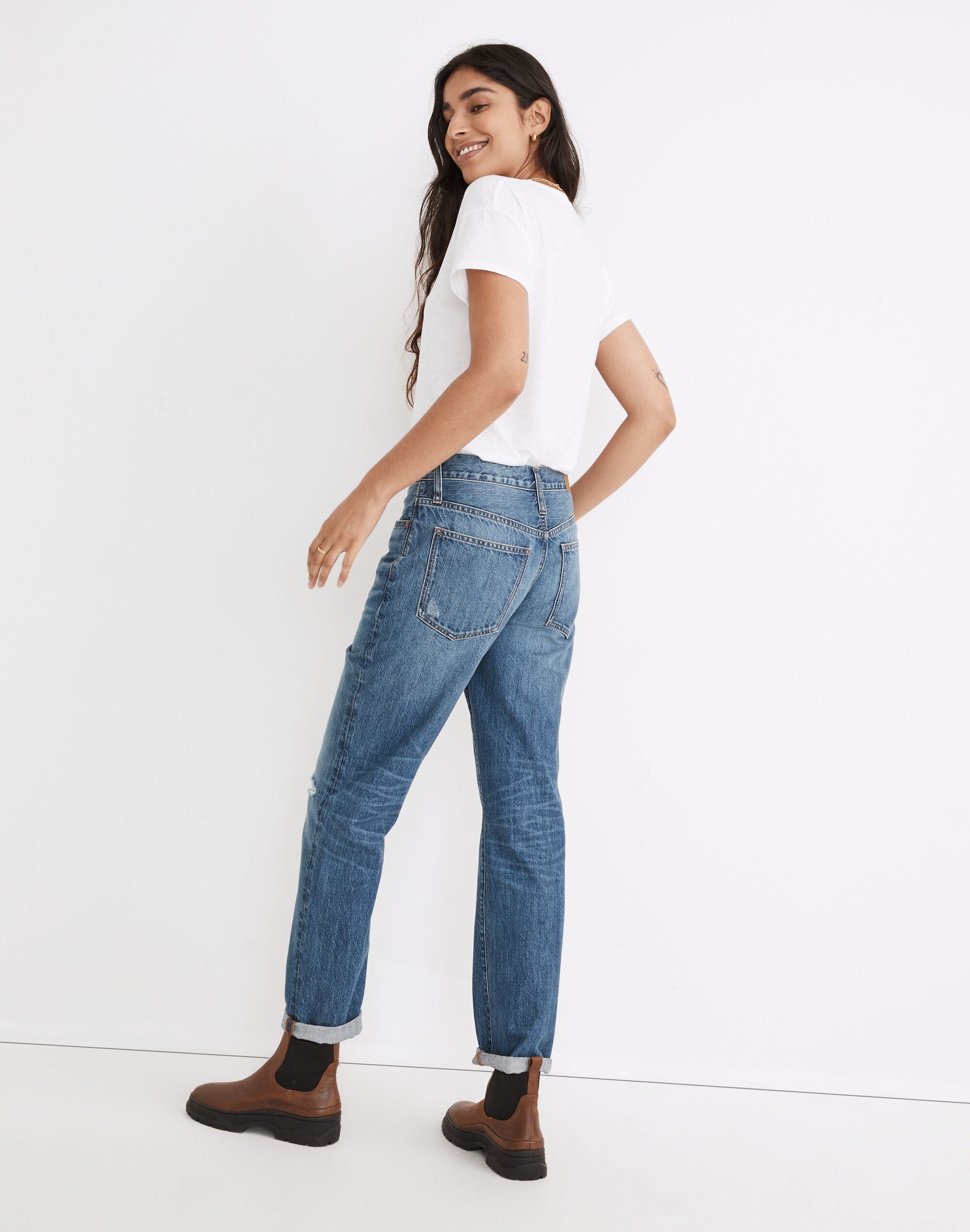 The Slouchy Boyjean in Standen Wash: Slit-Knee Edition
