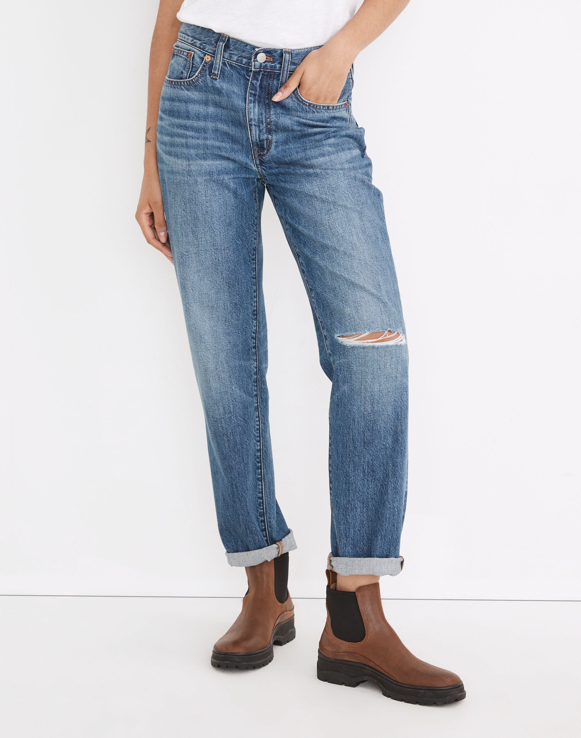 The Slouchy Boyjean in Standen Wash: Slit-Knee Edition