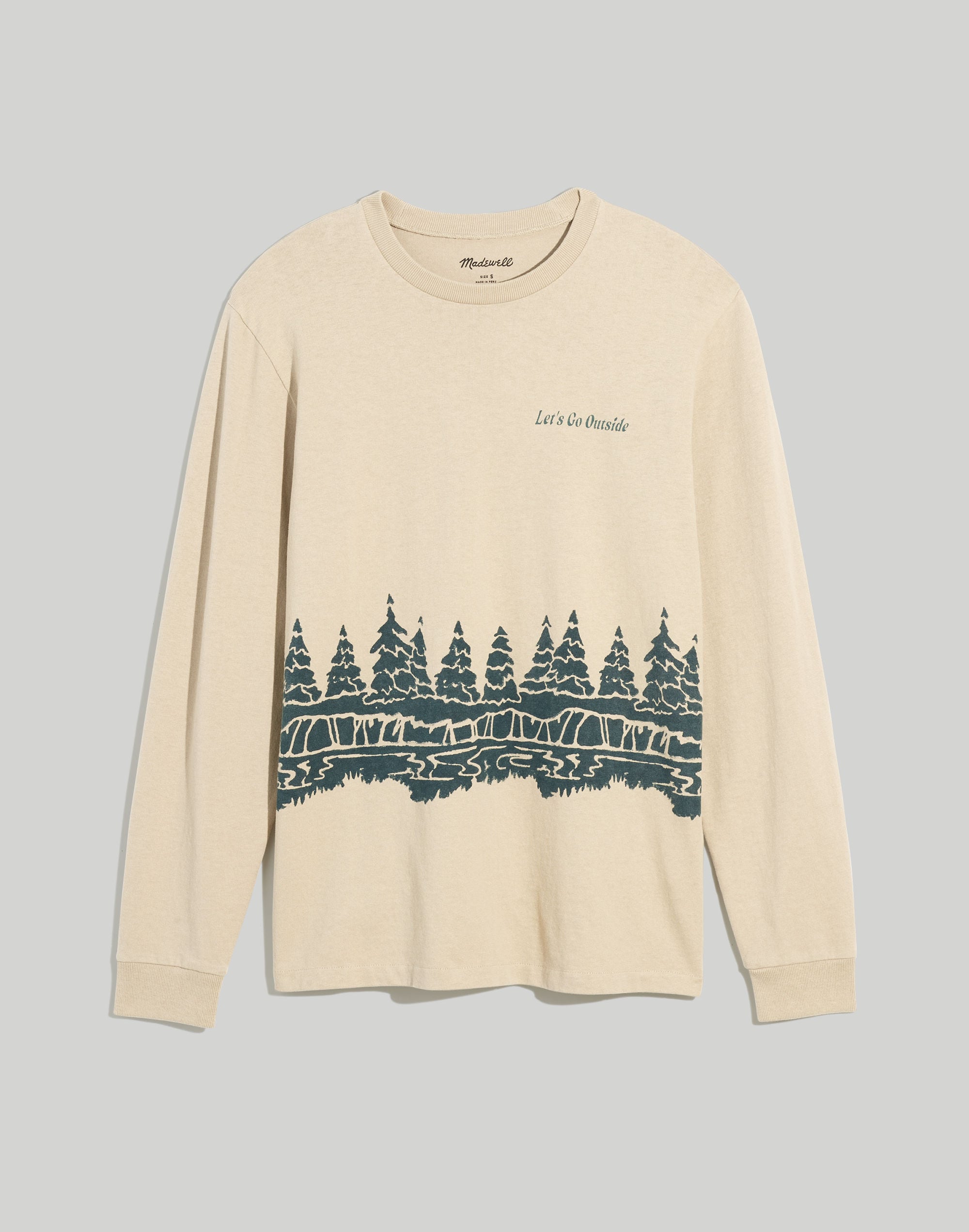 Let's Go Outside Relaxed Long-Sleeve Graphic Tee