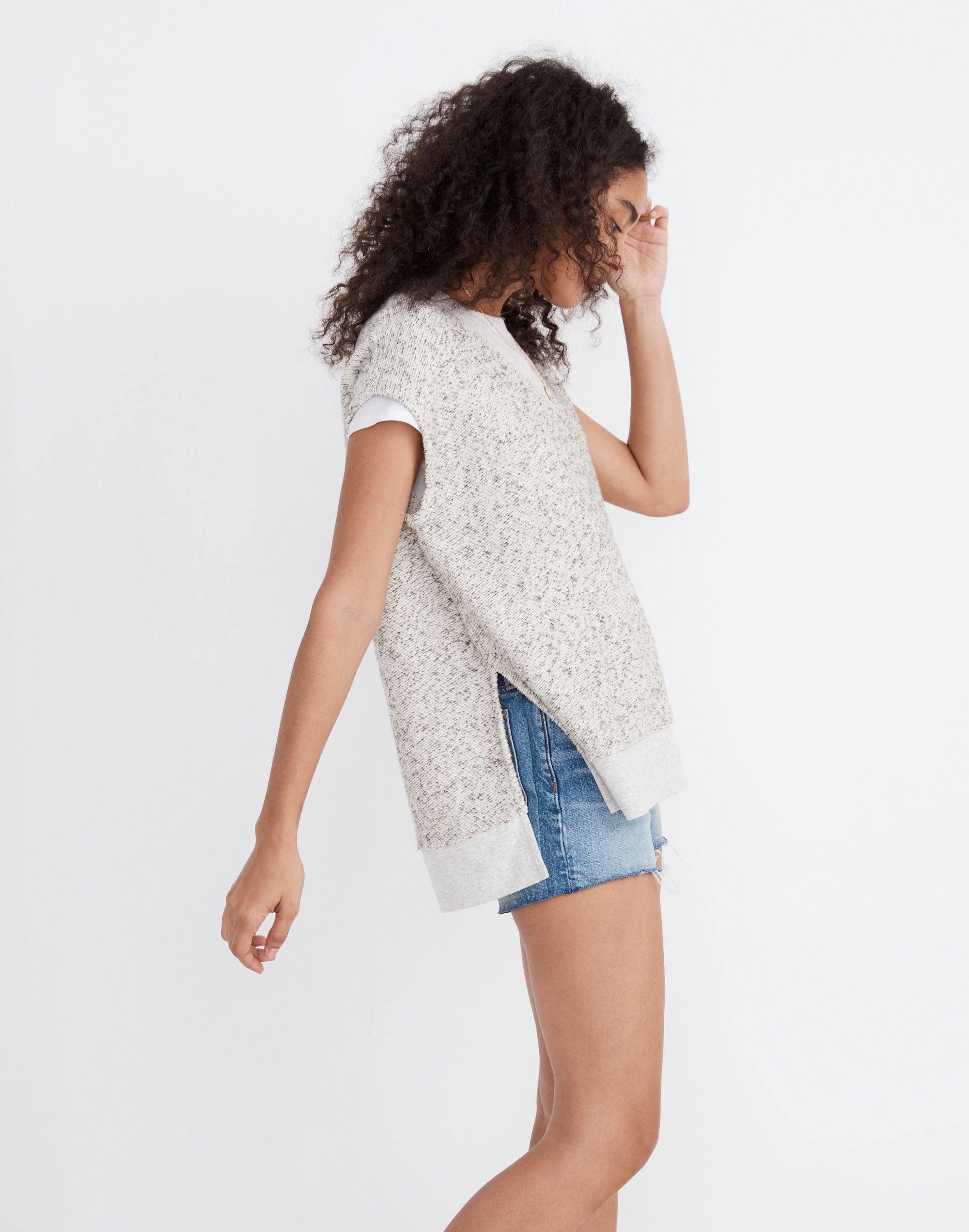 Marled V-Neck Tunic Vest