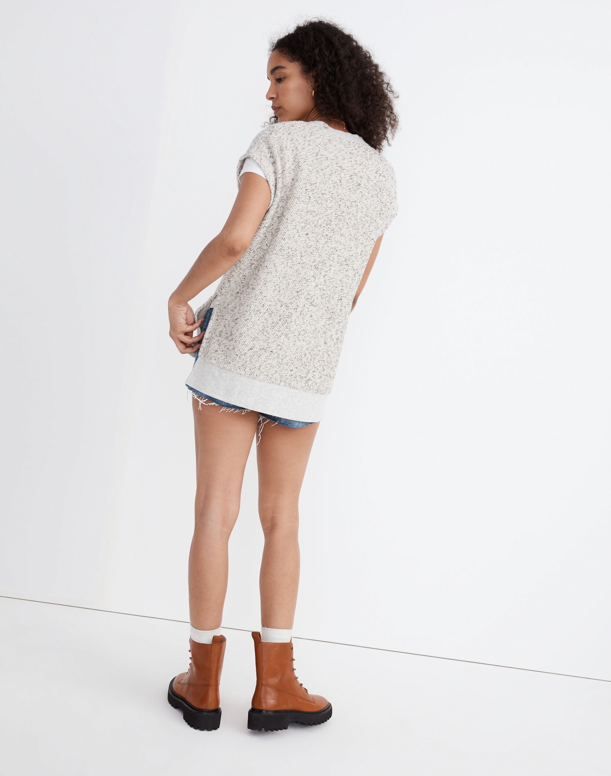 Marled V-Neck Tunic Vest