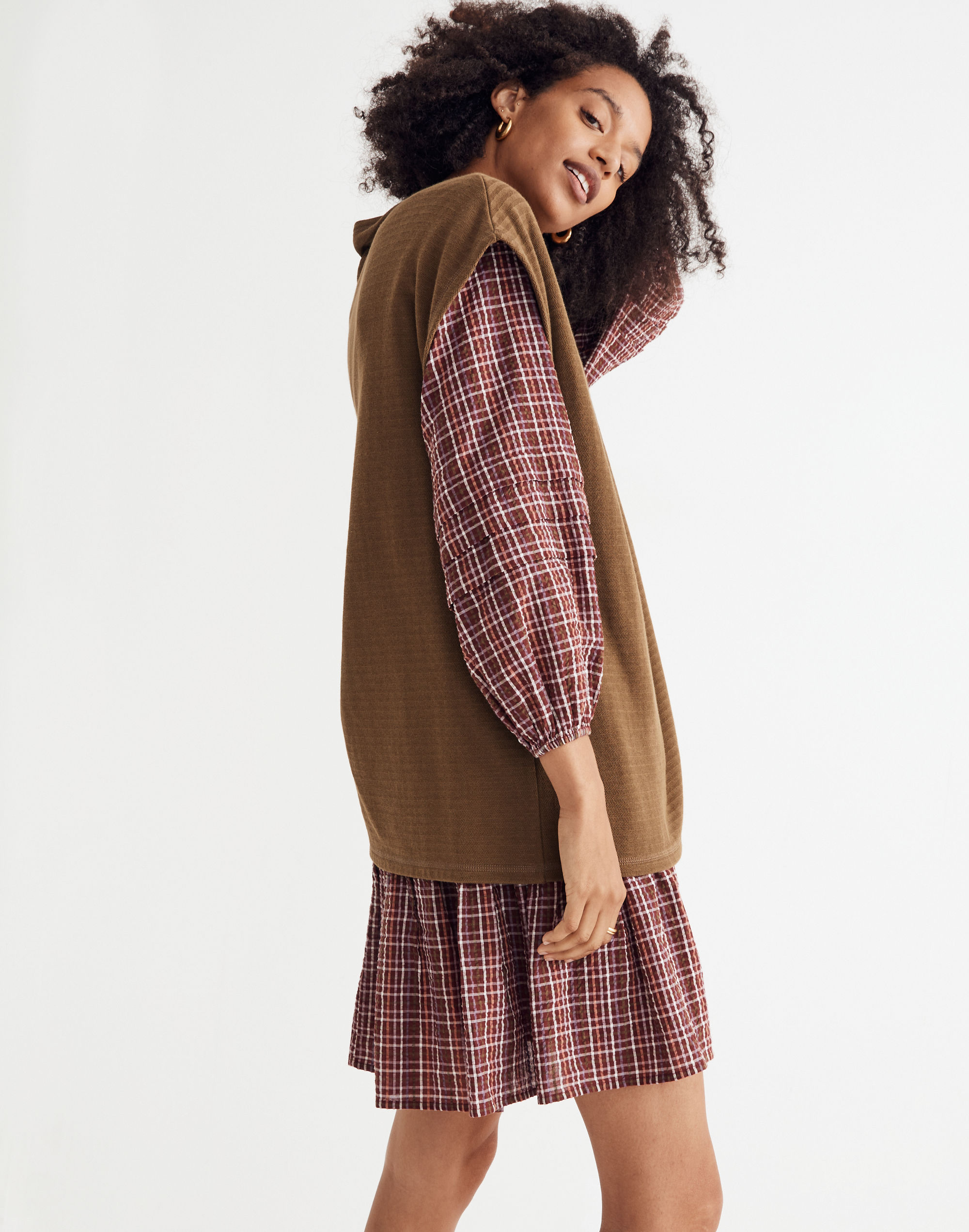 Oversized Funnelneck Tunic Top