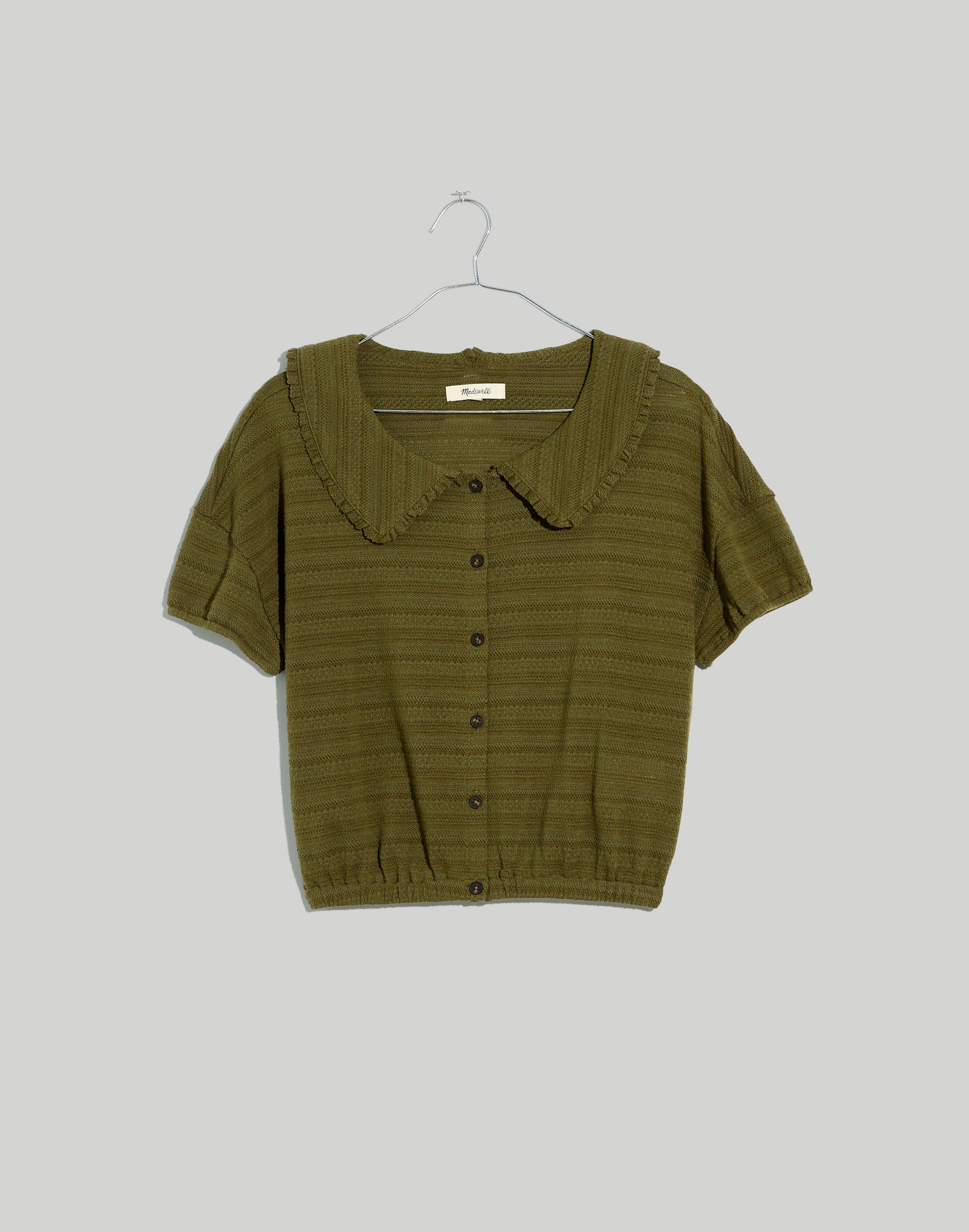 Ruffle-Collared Crop Top