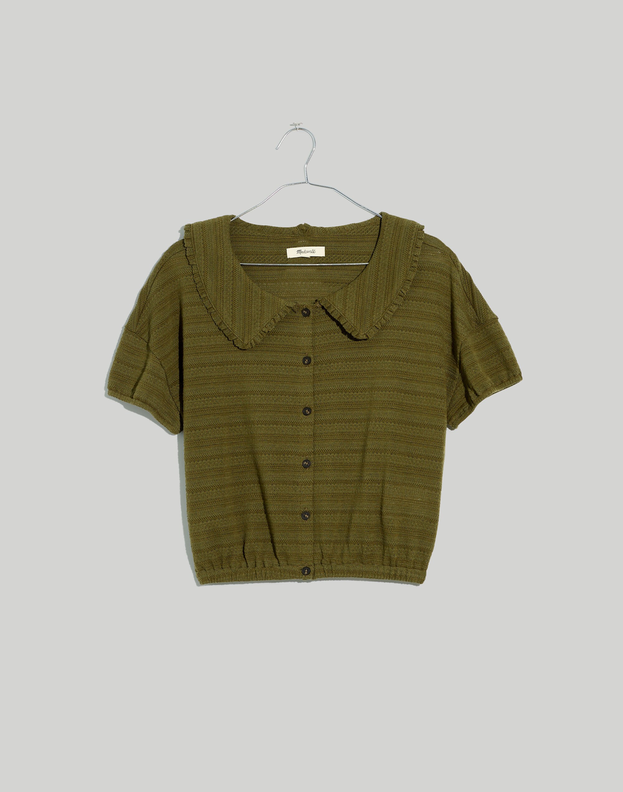 Ruffle-Collared Crop Top