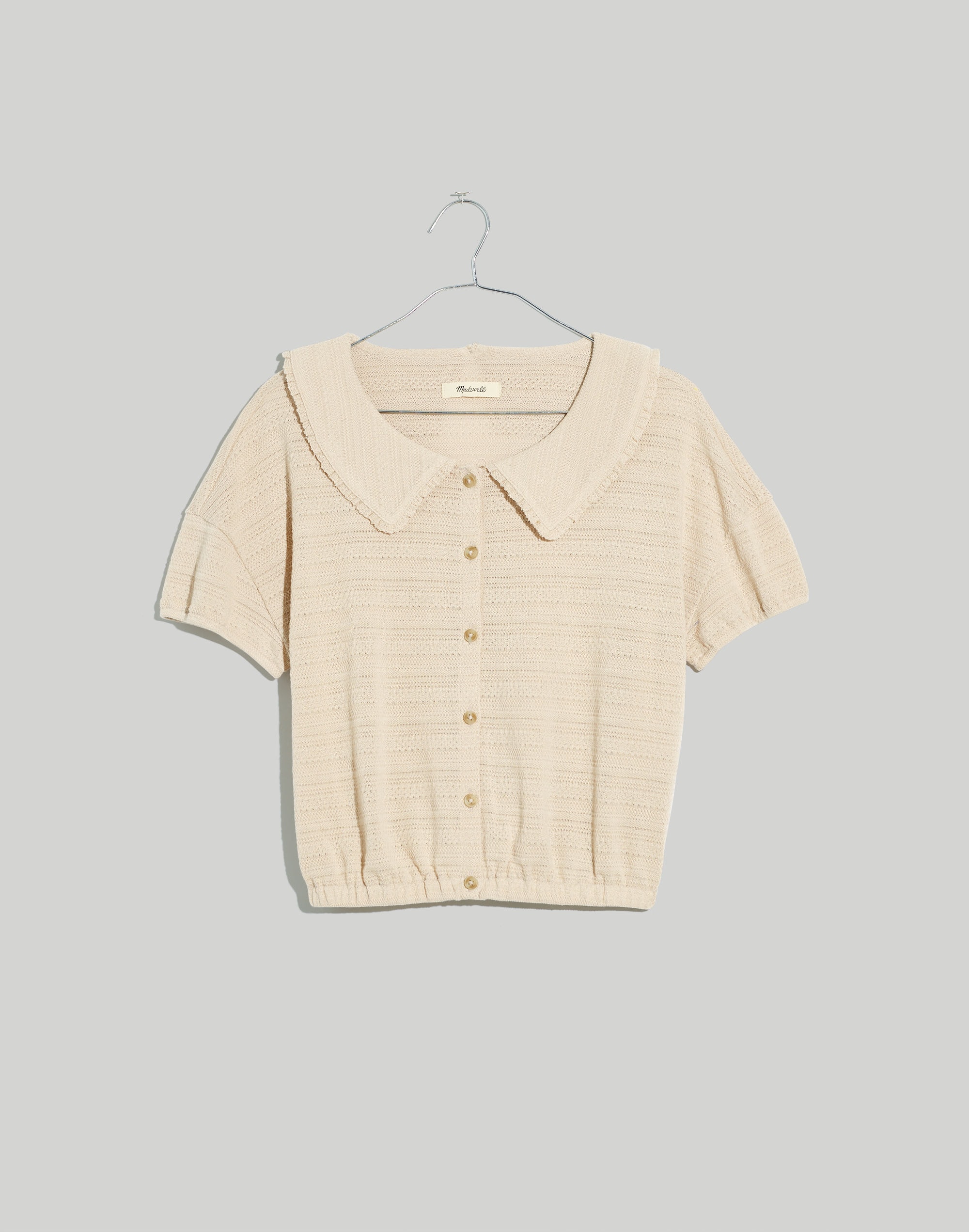 Ruffle-Collared Crop Top