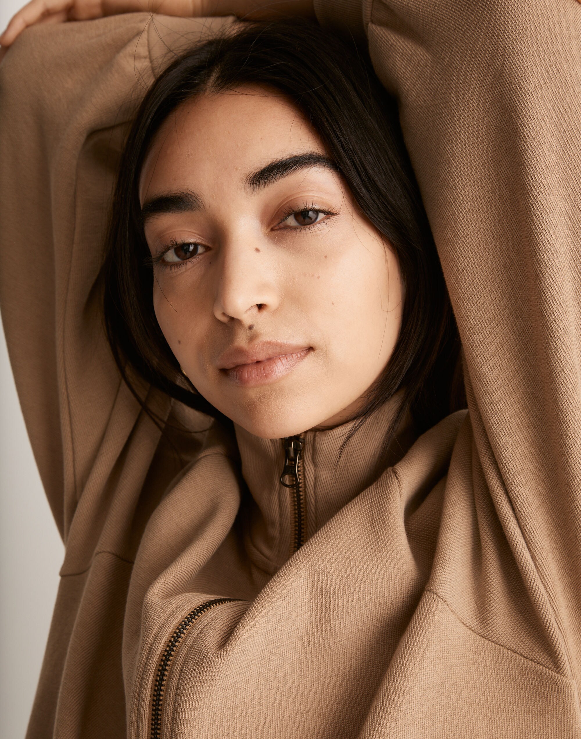 Garment-Dyed Terry Zip-Up Sweatshirt