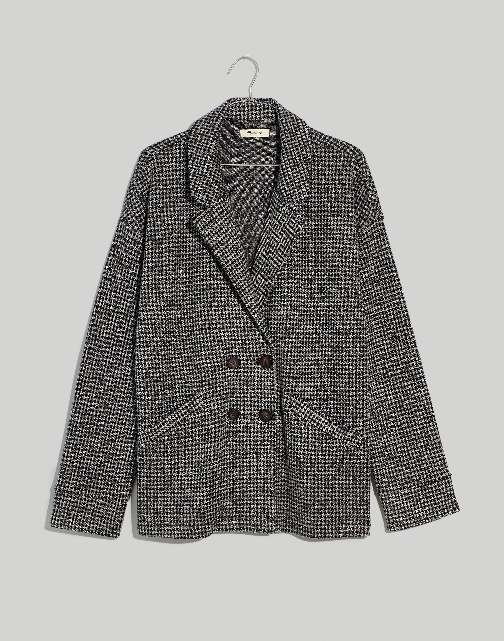 Brushed Knit Redford Blazer in Houndstooth Check