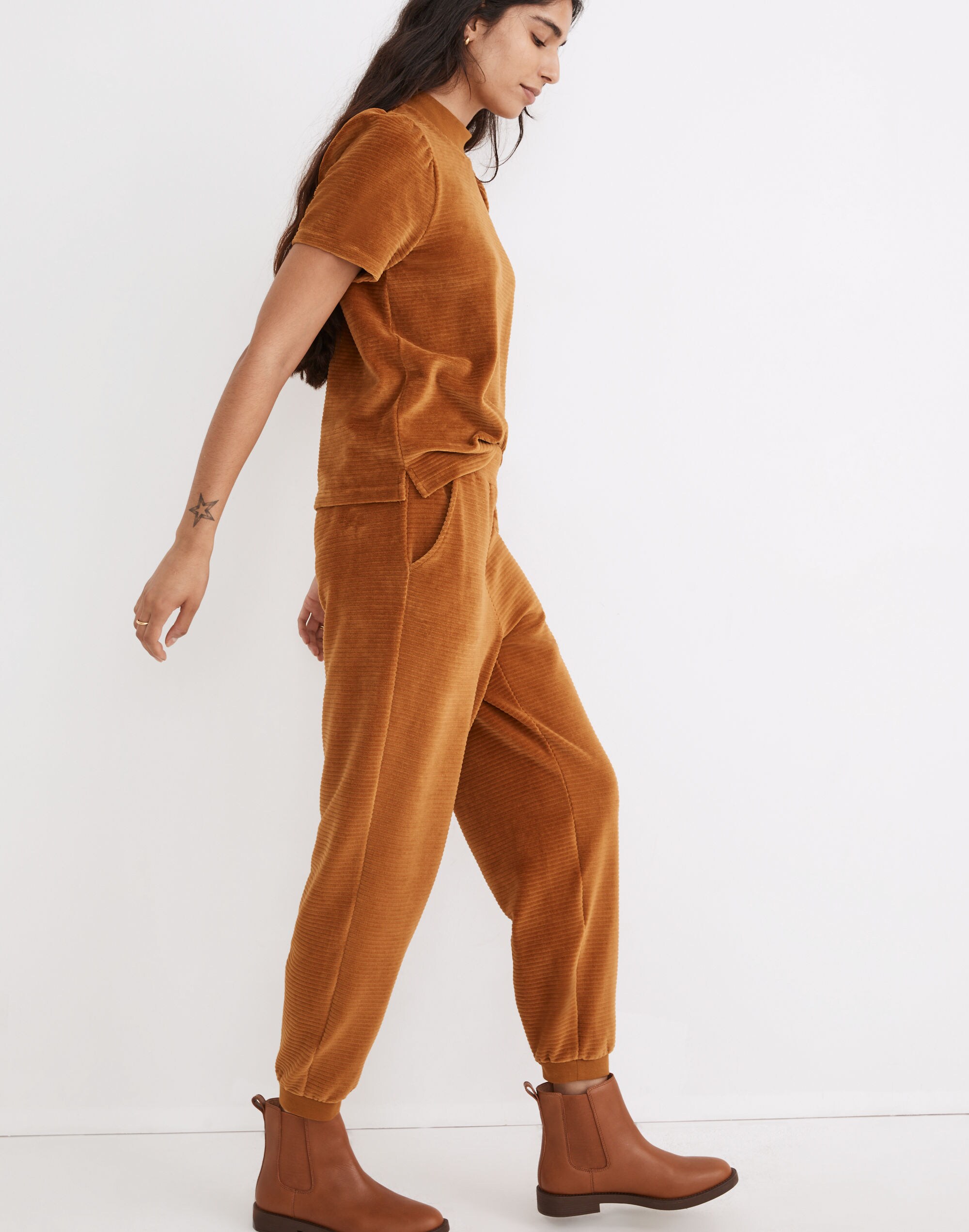 Velour Corduroy Relaxed Sweatpants