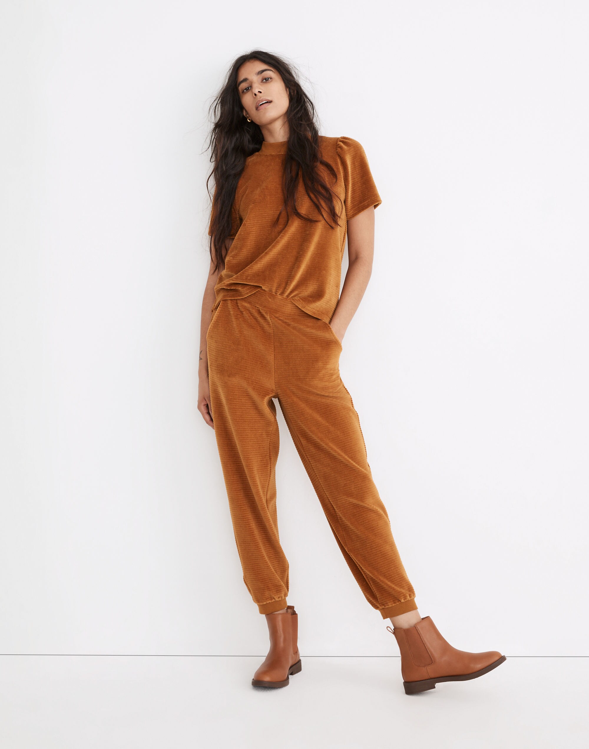 Velour Corduroy Relaxed Sweatpants