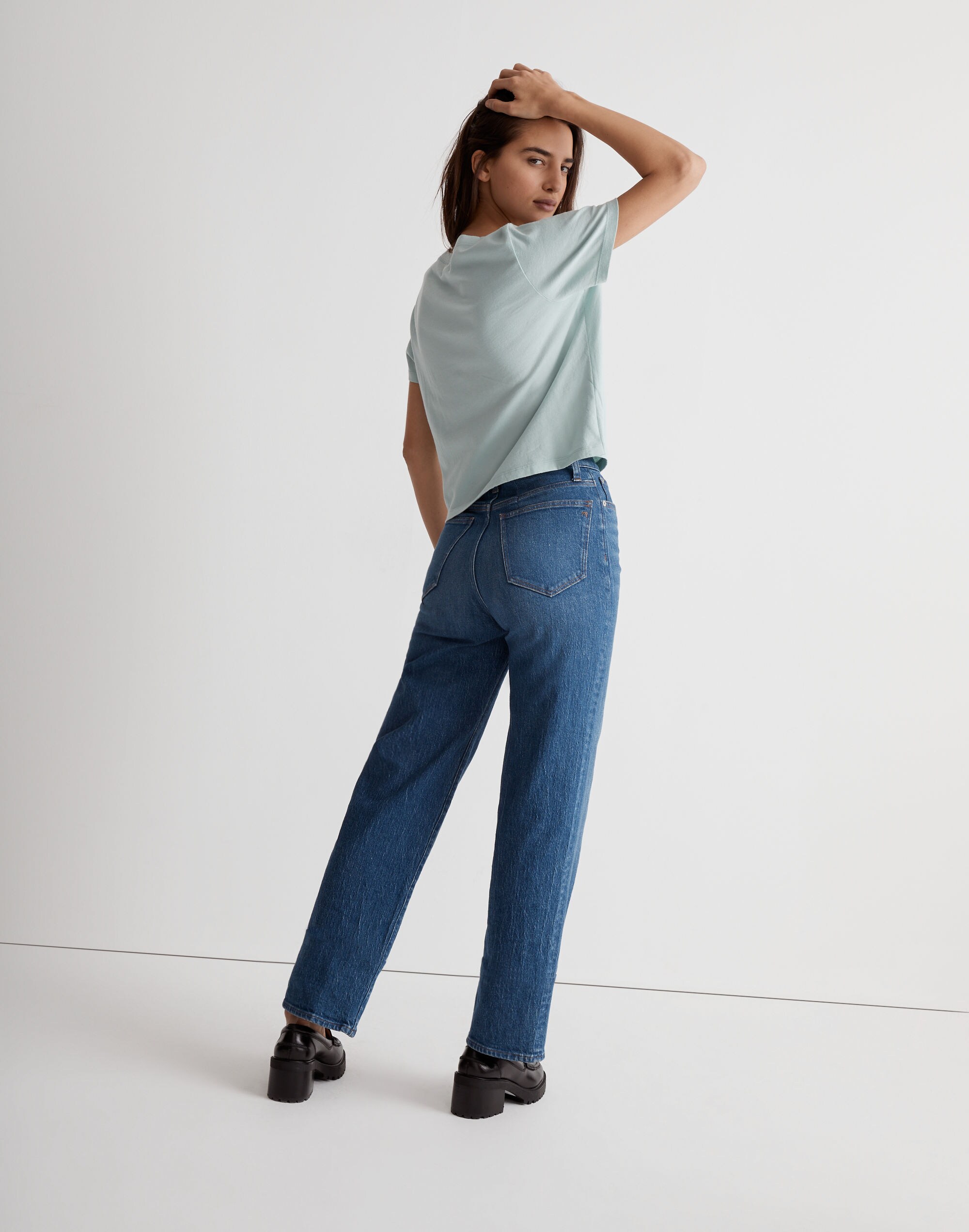 Softfade Cotton Boxy-Crop Tee