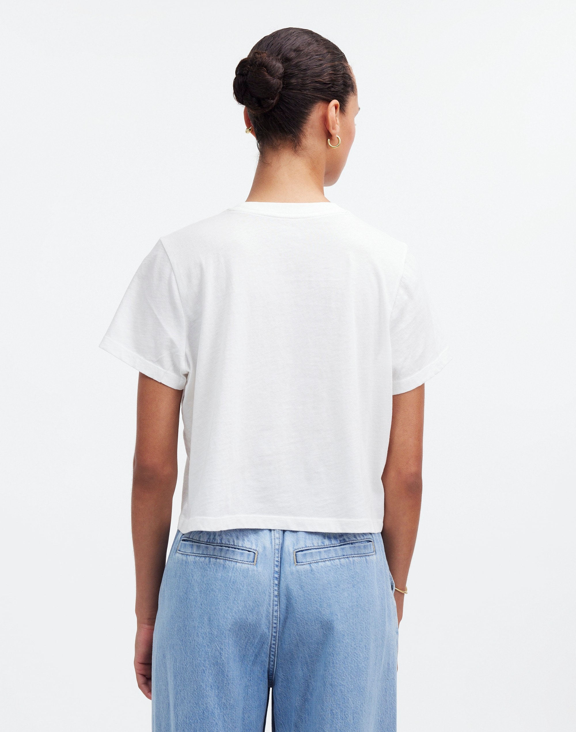 Softfade Cotton Boxy-Crop Tee