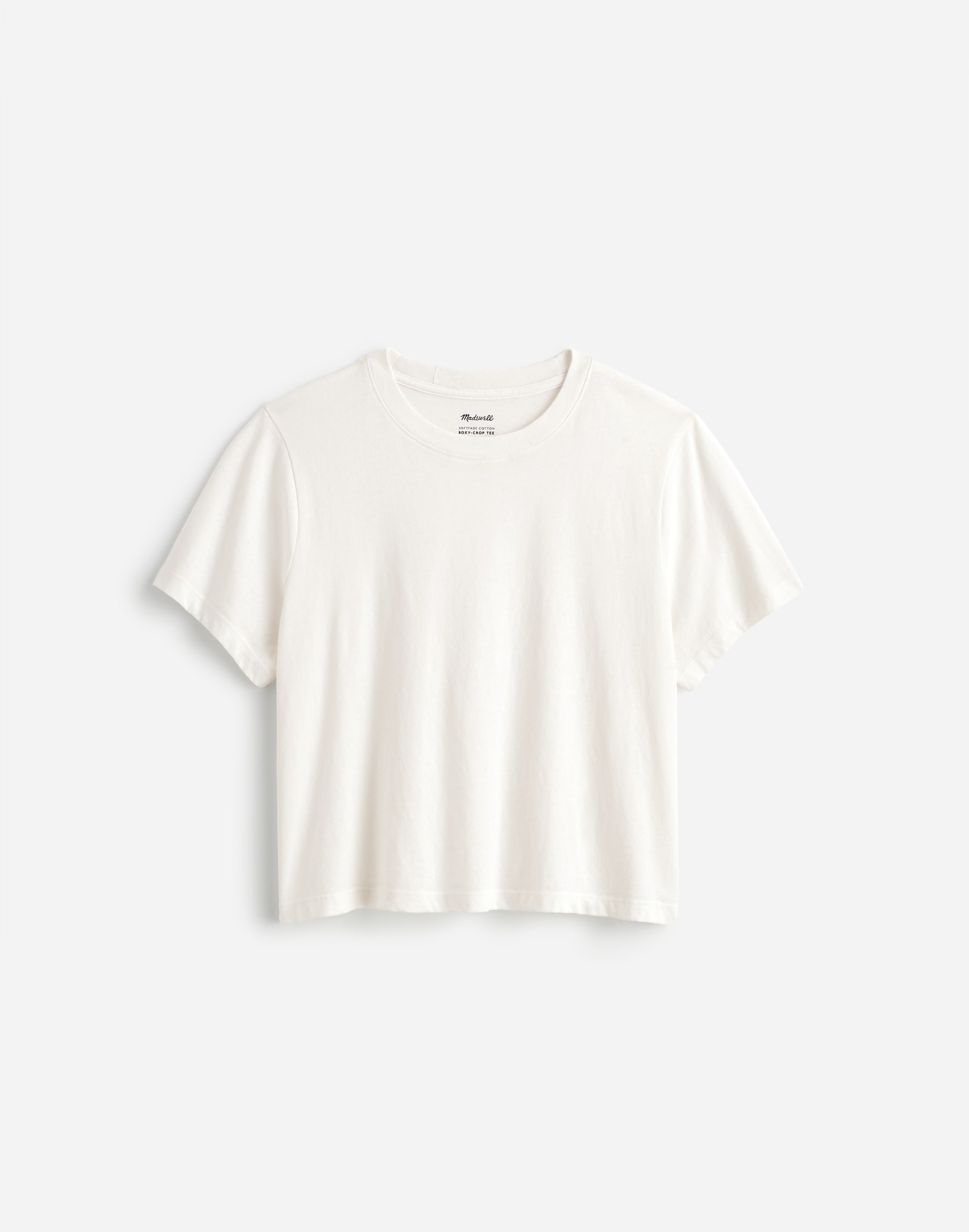 Softfade Cotton Boxy-Crop Tee