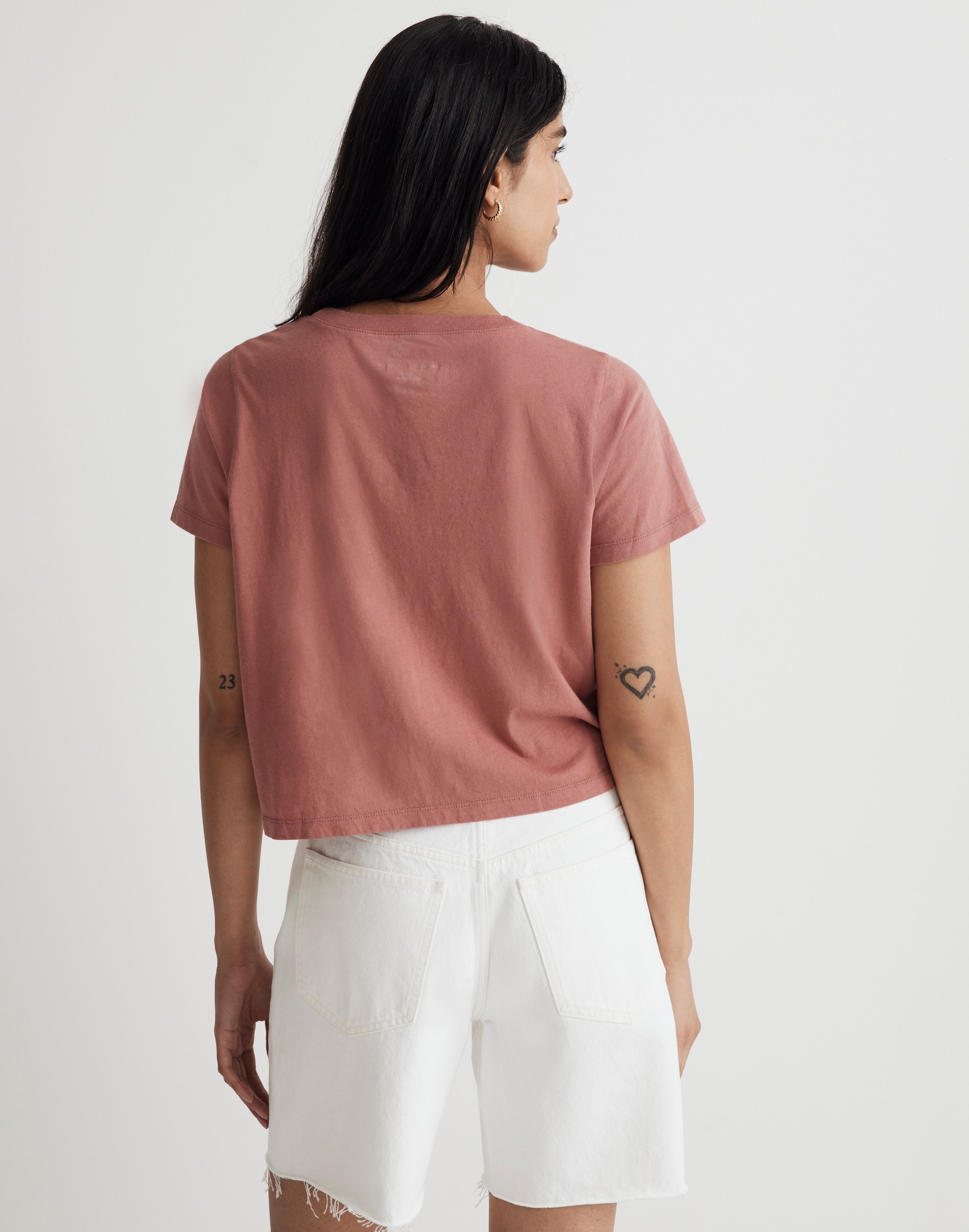 Softfade Cotton Boxy-Crop Tee