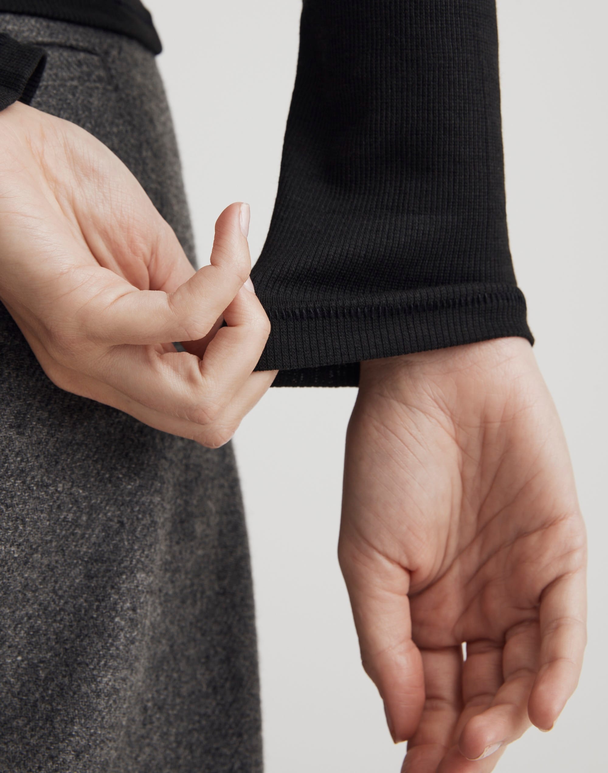 Brightside Finerib Crewneck Long-Sleeve Tee