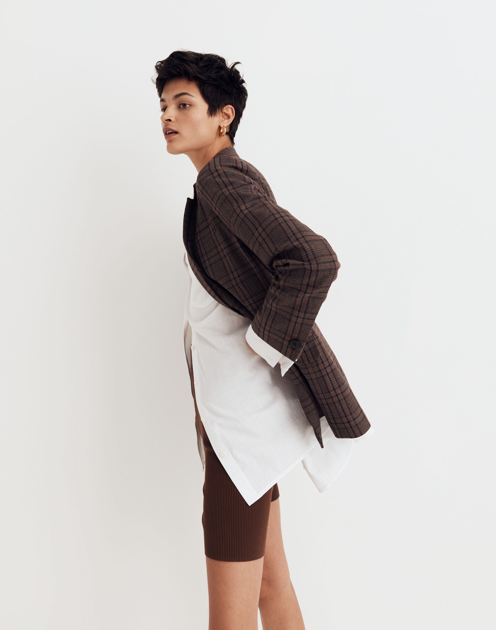 Caldwell Double-Breasted Blazer in Hedden Plaid