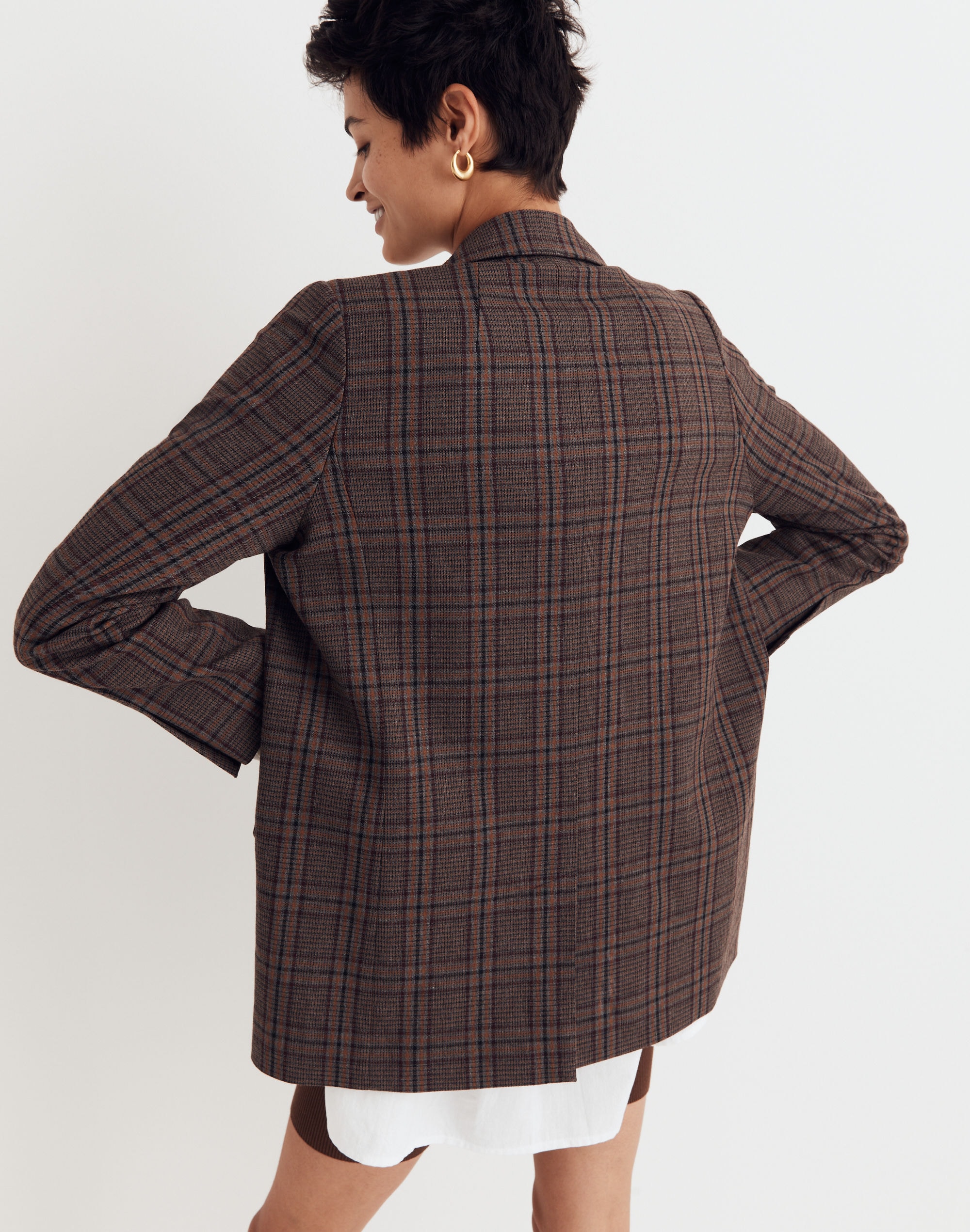 Caldwell Double-Breasted Blazer in Hedden Plaid