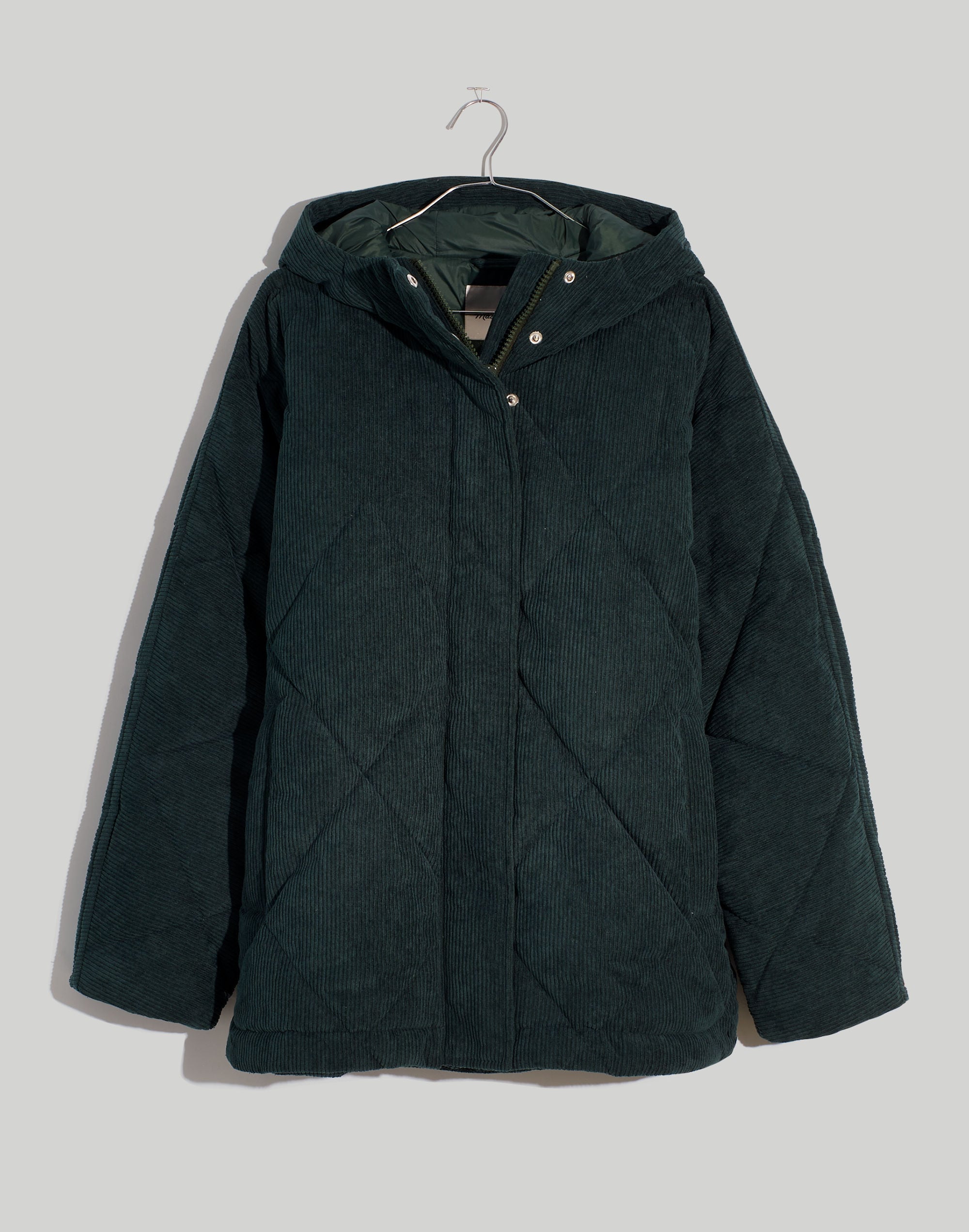 Corduroy Holland Quilted Puffer Parka