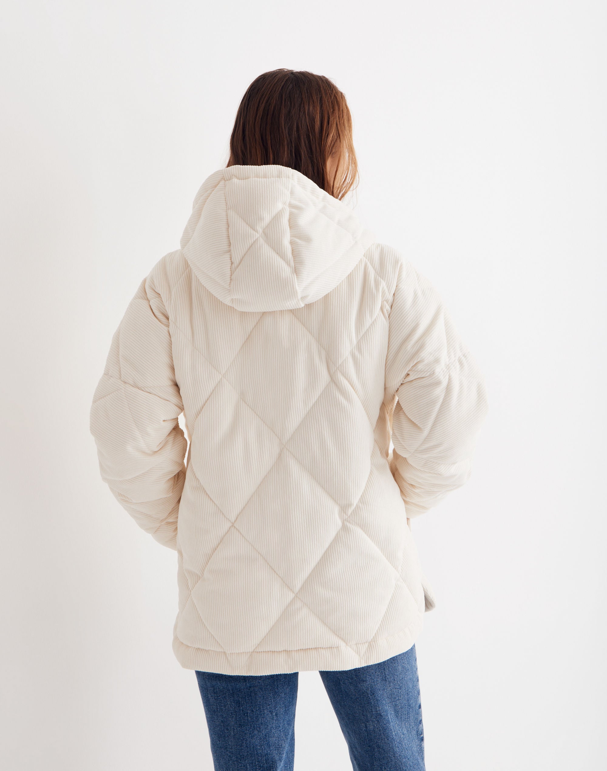 Corduroy Holland Quilted Puffer Parka