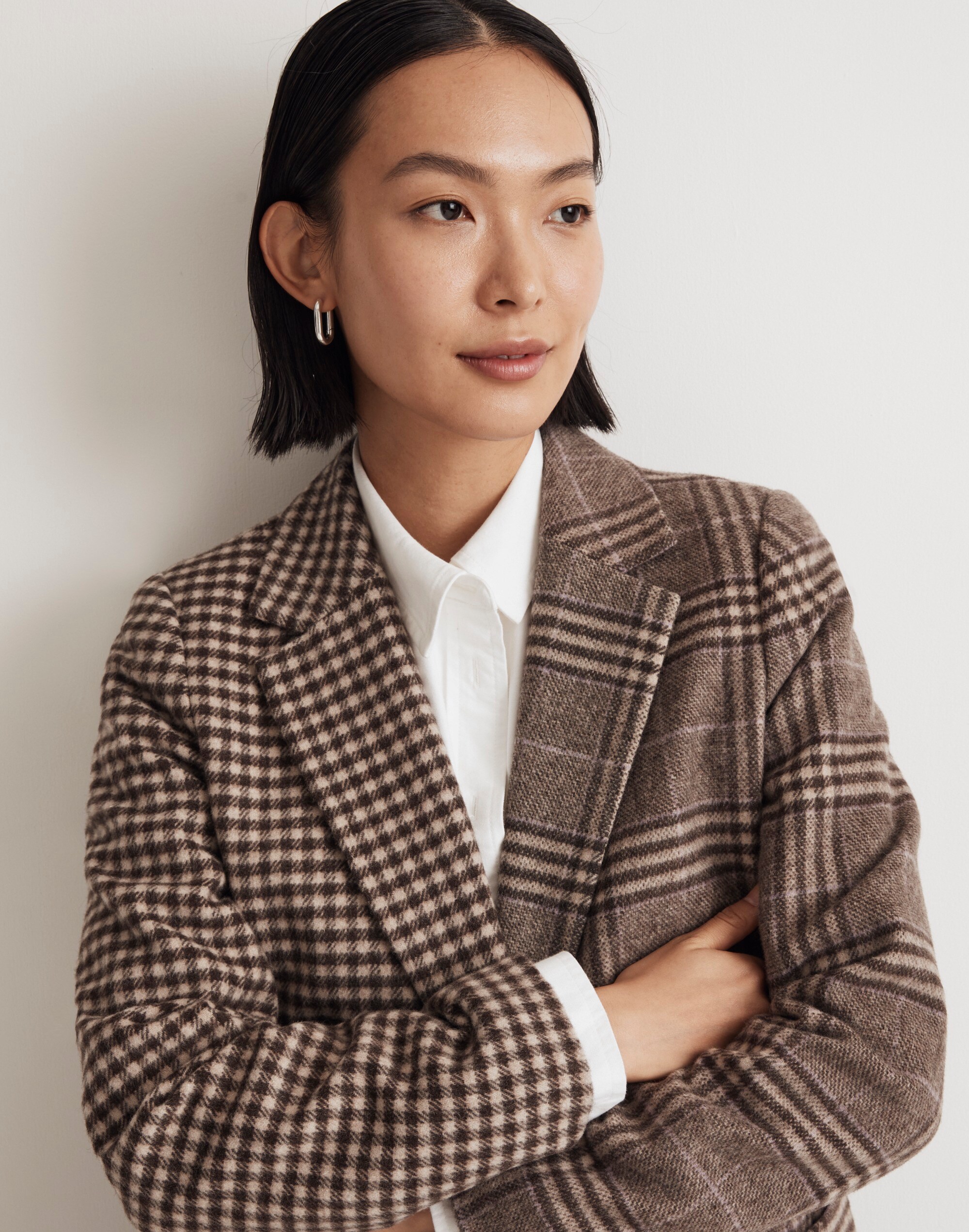 The Larsen Blazer in Mixed Plaid
