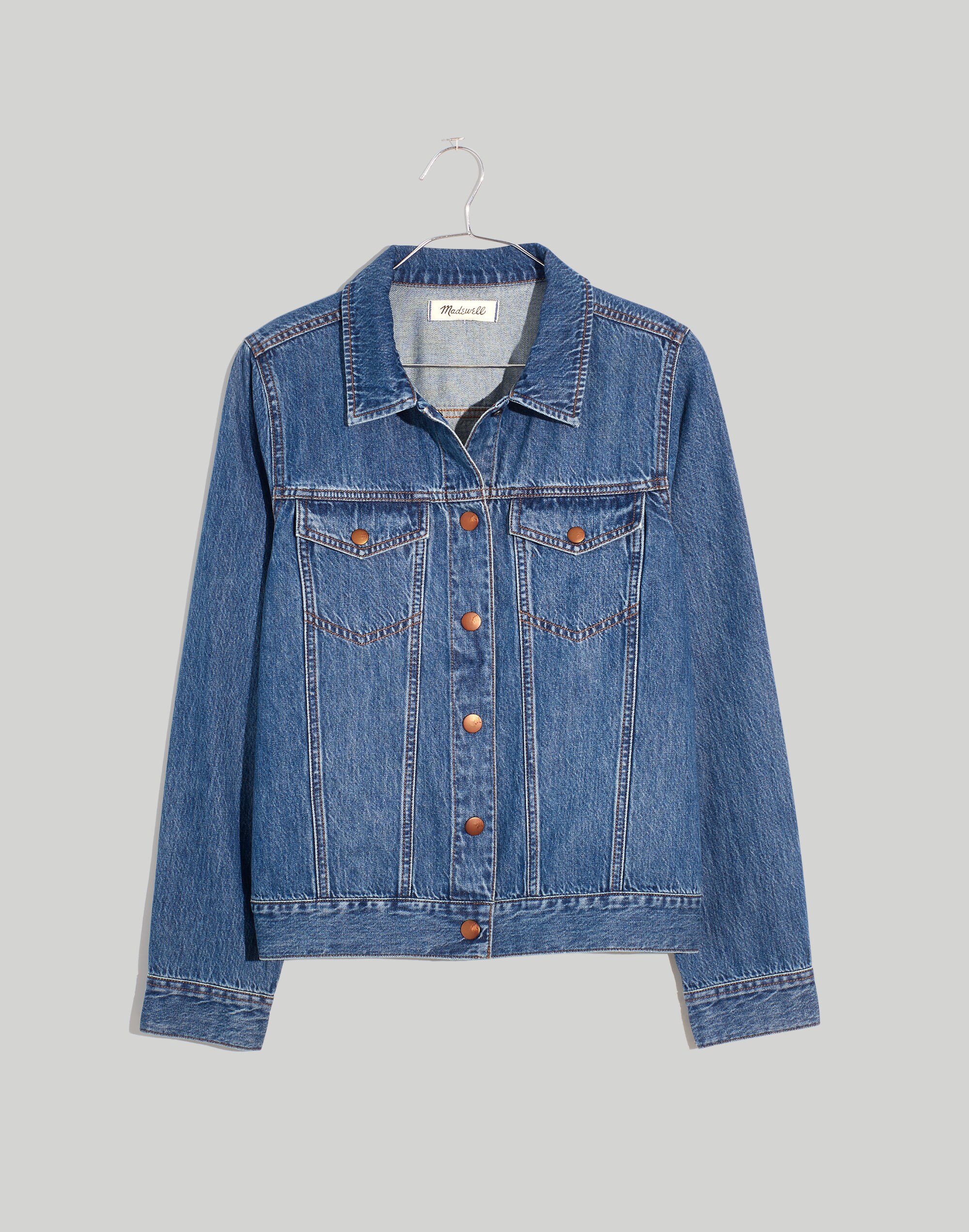 Stretch denim crop jacket