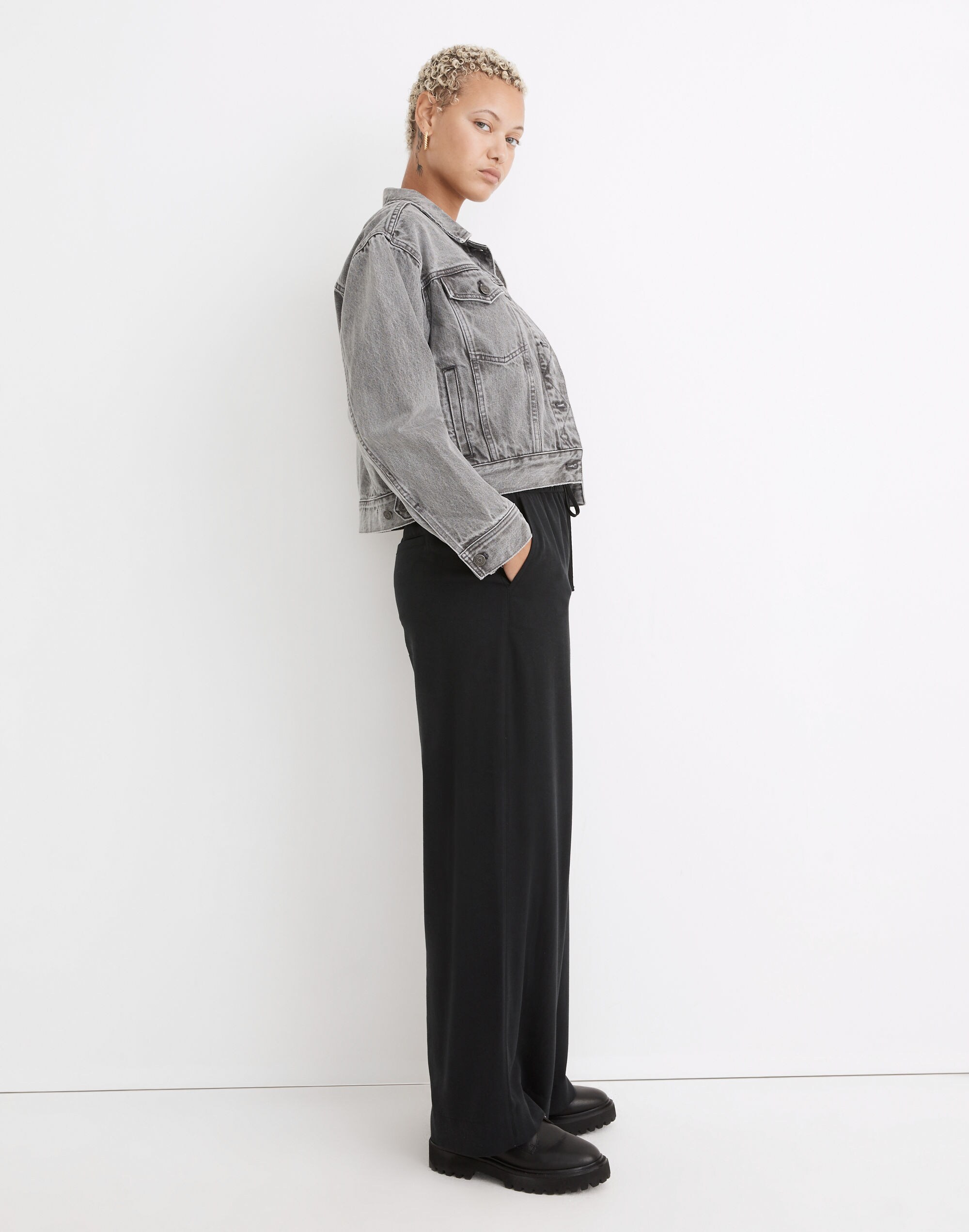 The Oversized Trucker Jean Jacket in Mornelle Wash