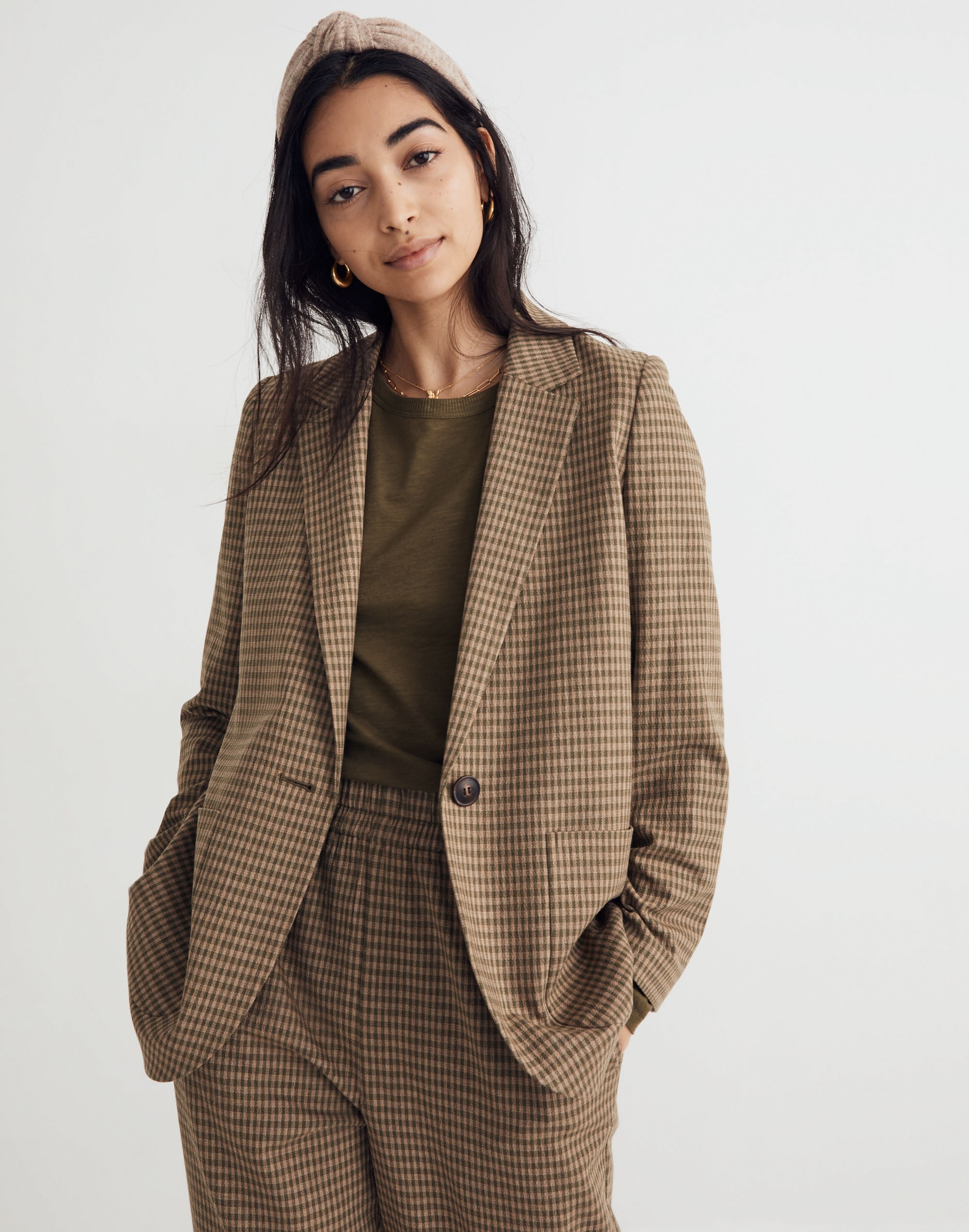 larsen blazer in houndstooth