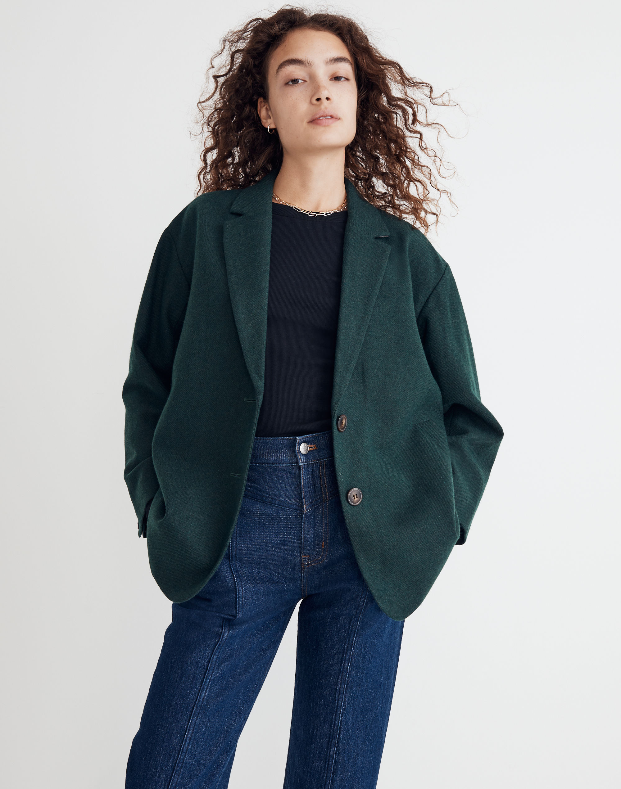 the brushed oversized dorset blazer