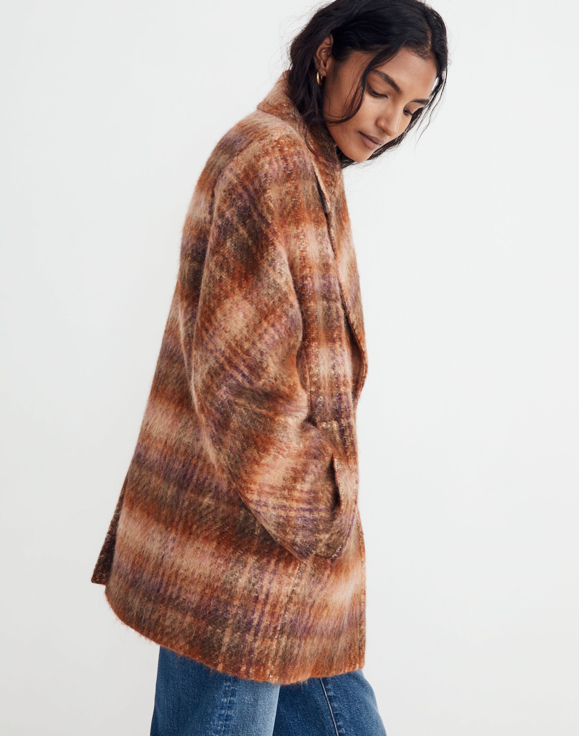 Plaid Carville Oversized Peacoat | Madewell