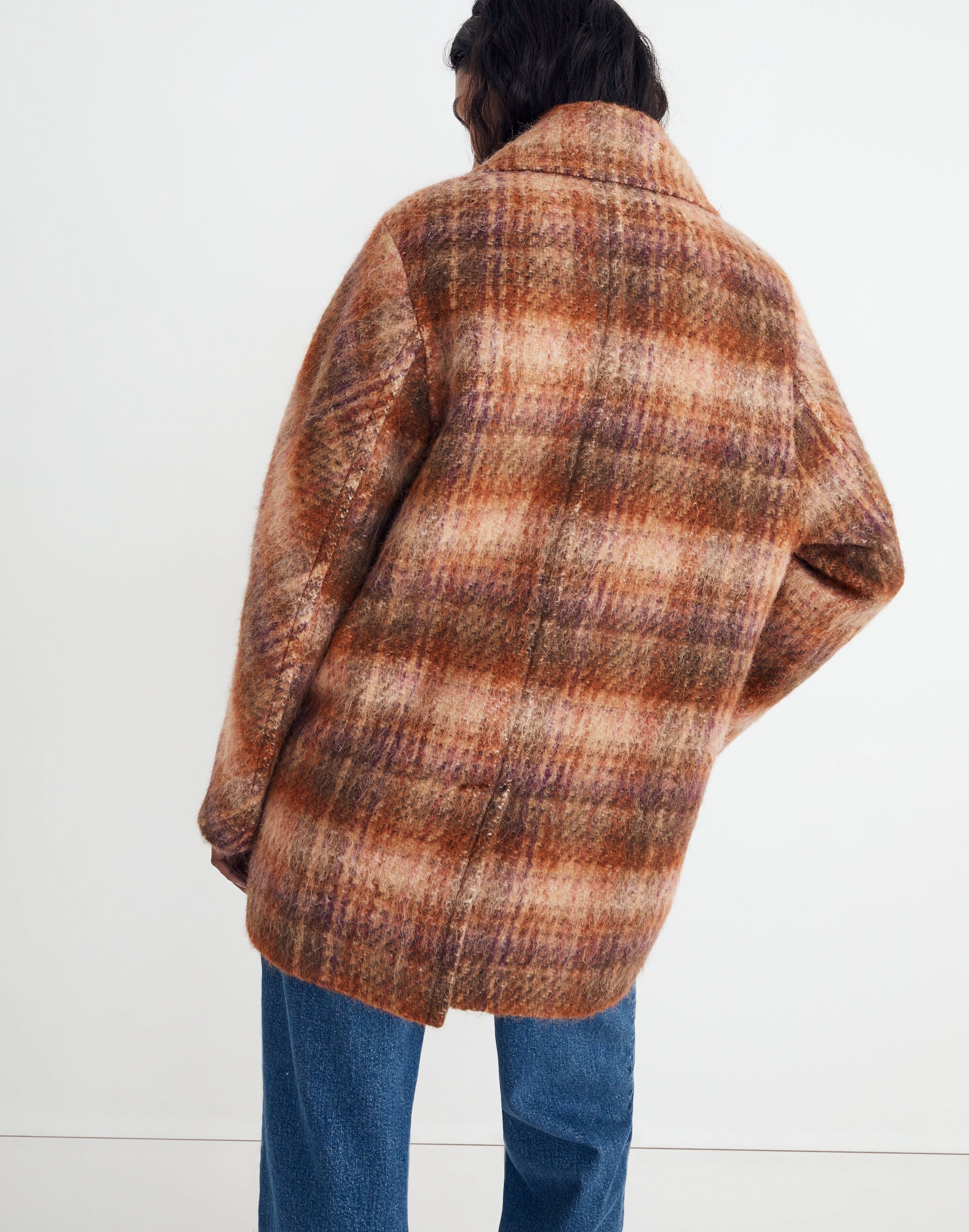 Plaid Carville Oversized Peacoat