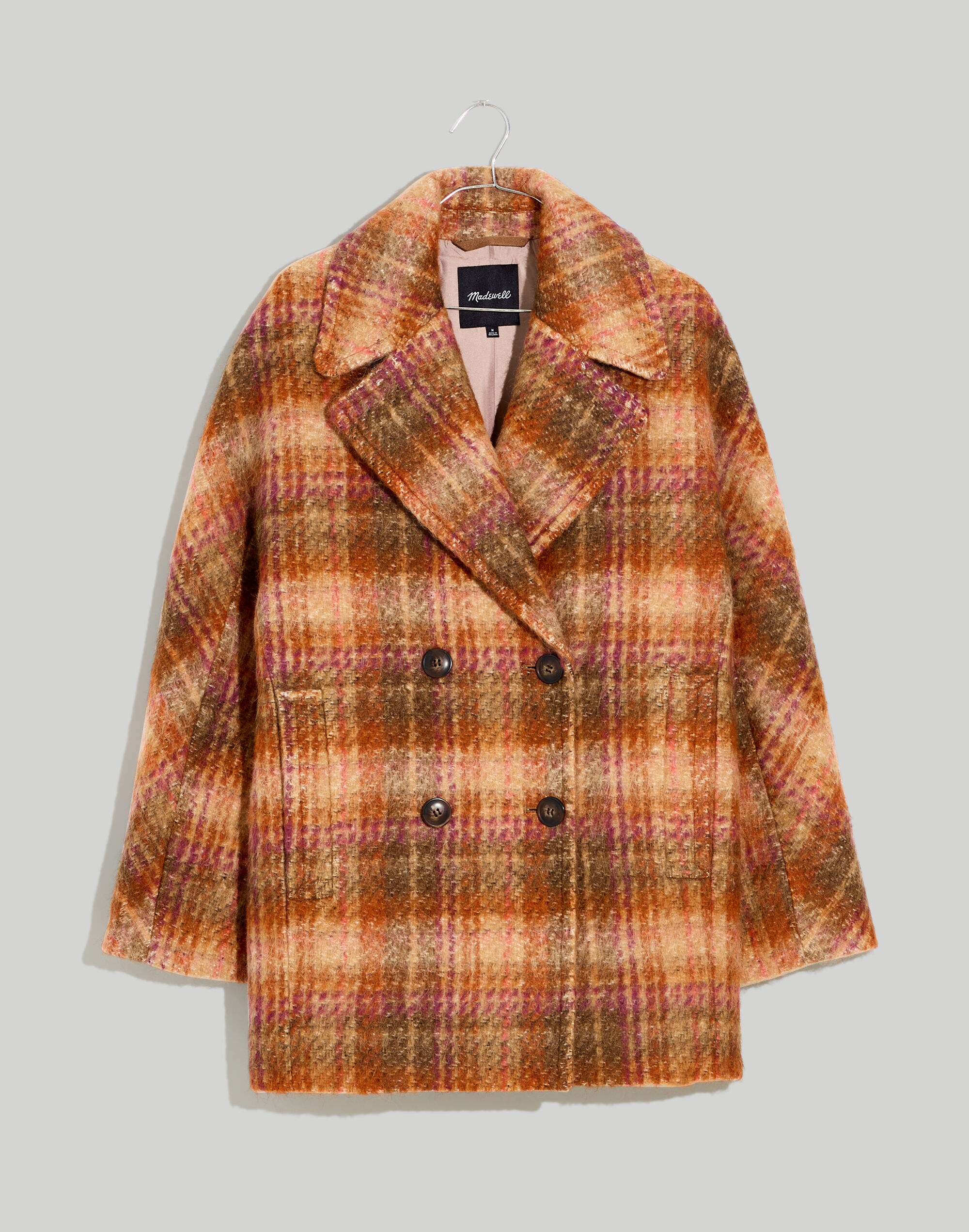 Plaid Carville Oversized Peacoat
