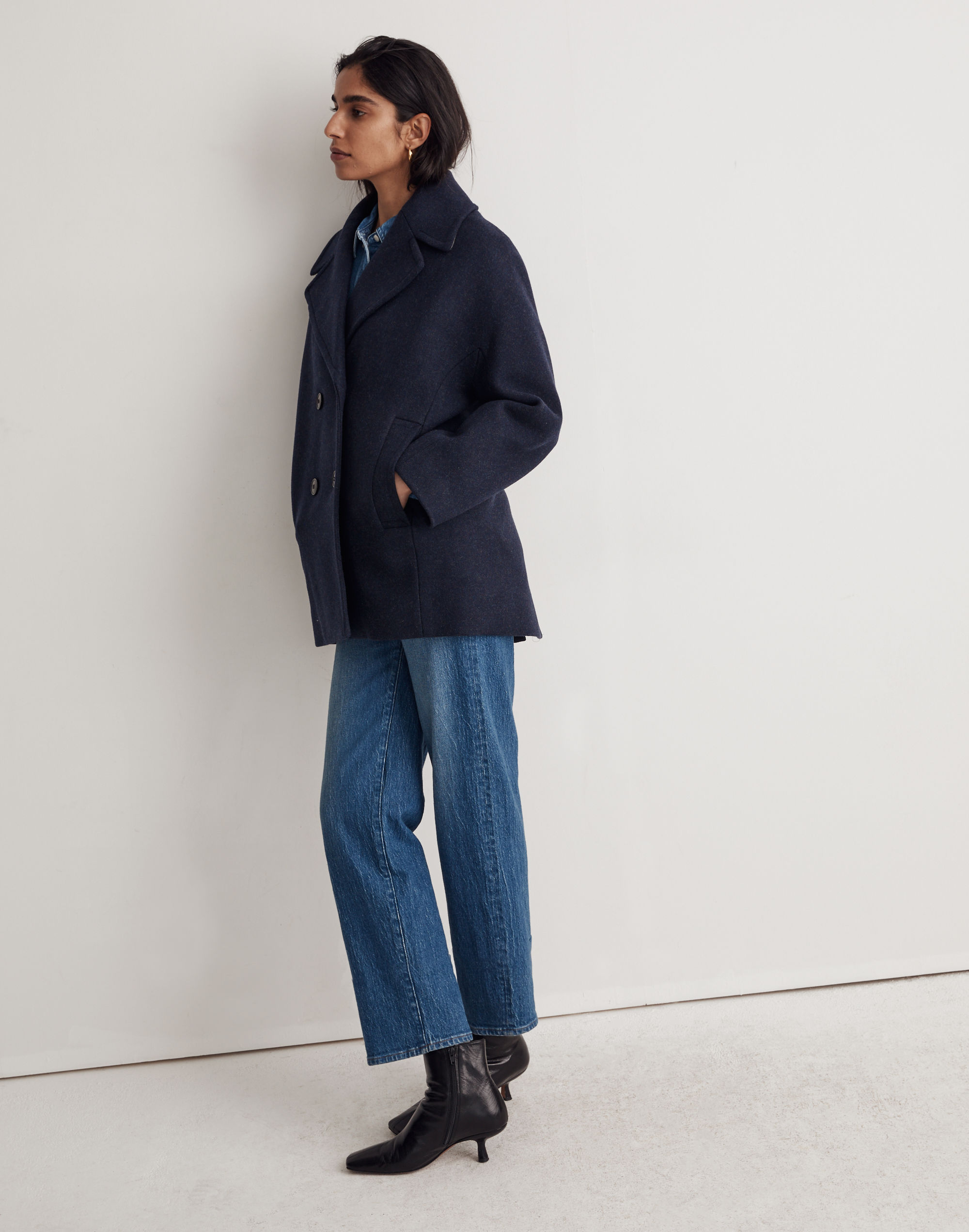 Carville Oversized Peacoat in Insuluxe Fabric