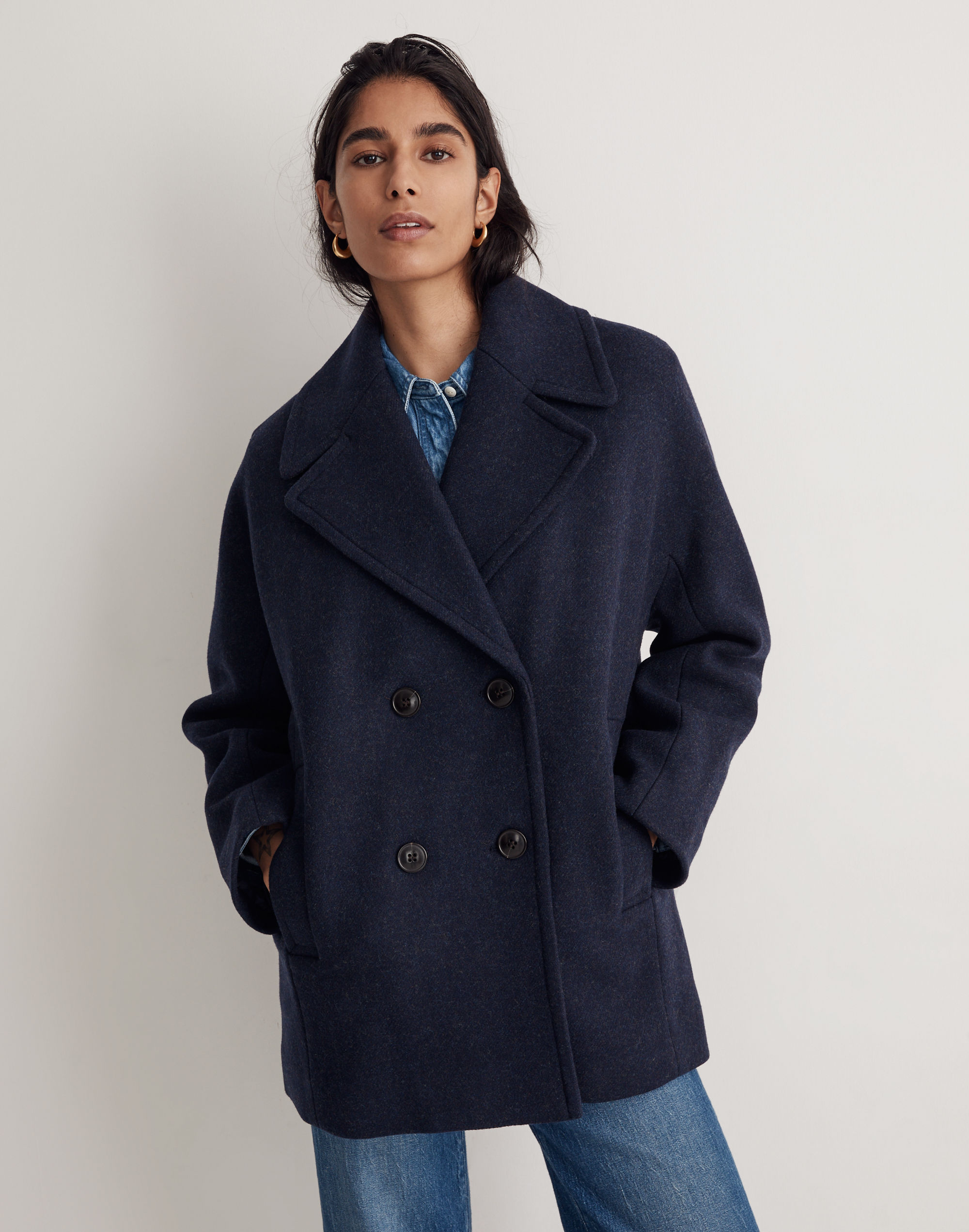 Carville Oversized Peacoat in Insuluxe Fabric | Madewell