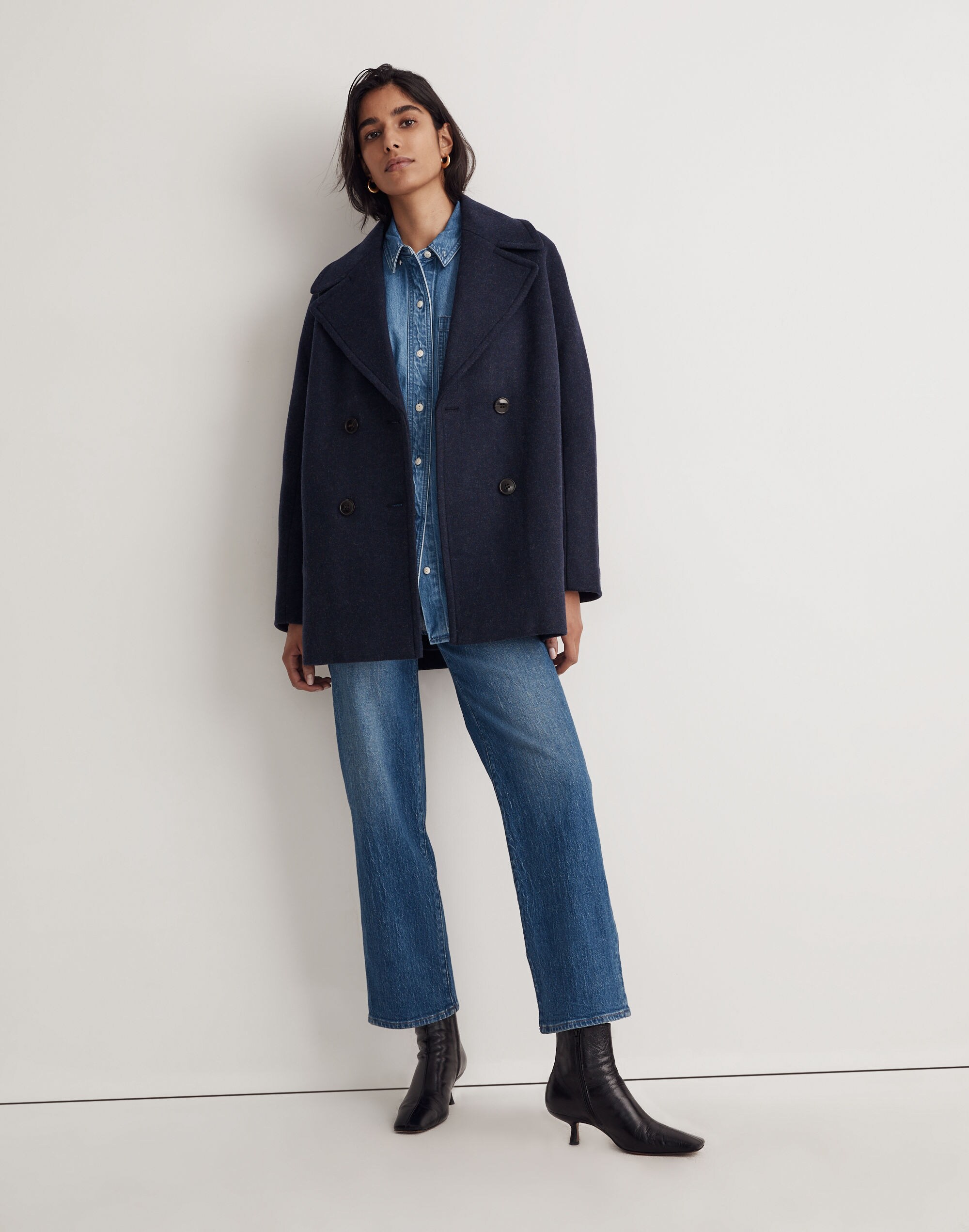 Carville Oversized Peacoat in Insuluxe Fabric