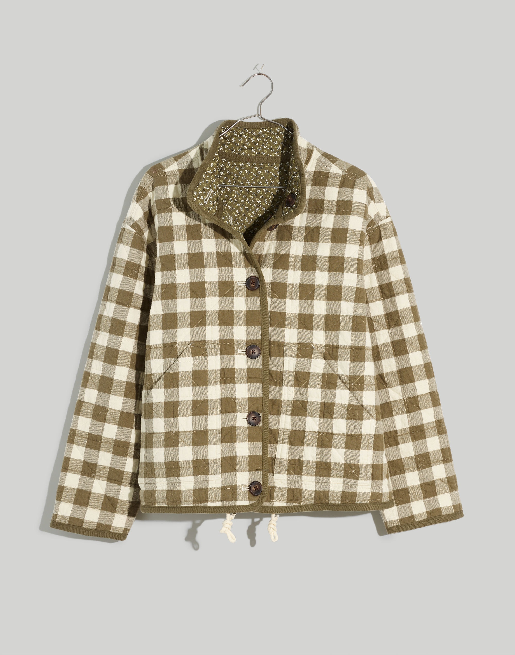 Reversible Quilted Jacket in Campden Daisies