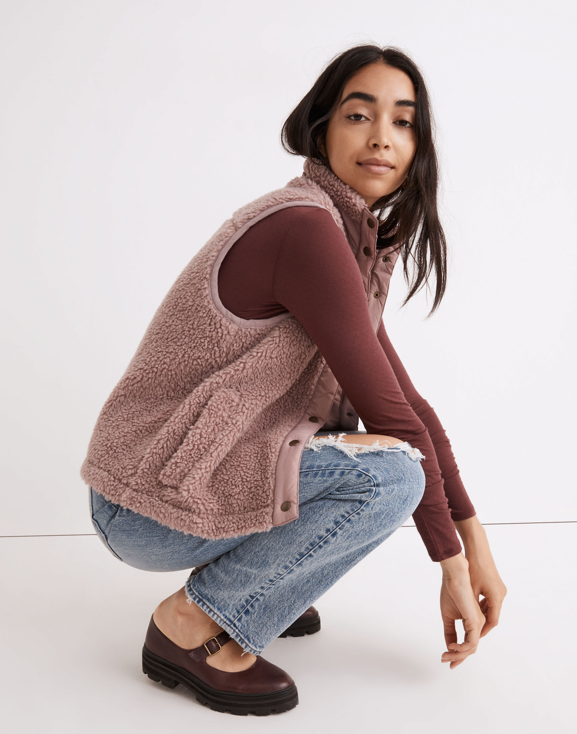 (Re)sourced Faux-Shearling Vest