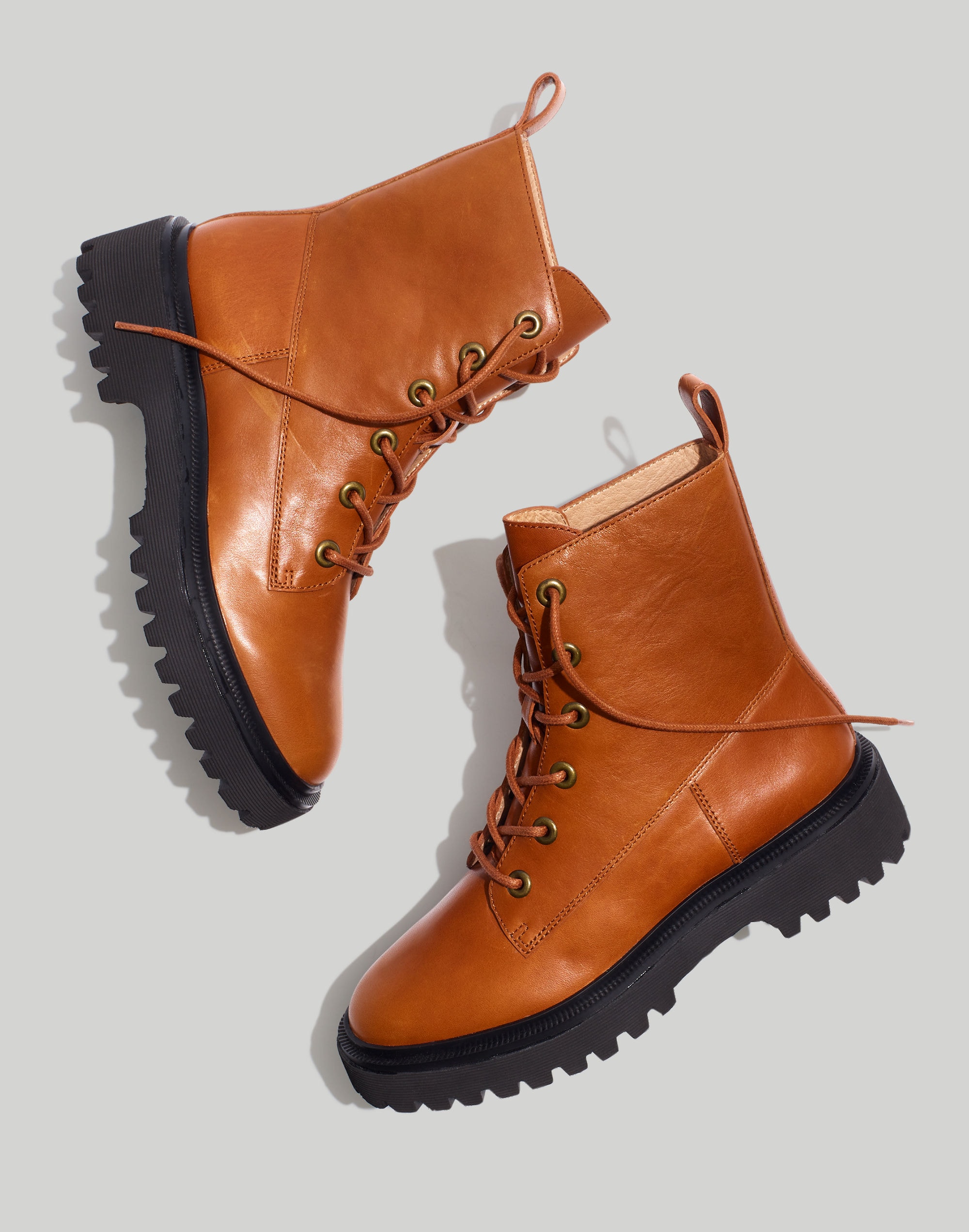 The Rayna Lace-Up Boot in Leather