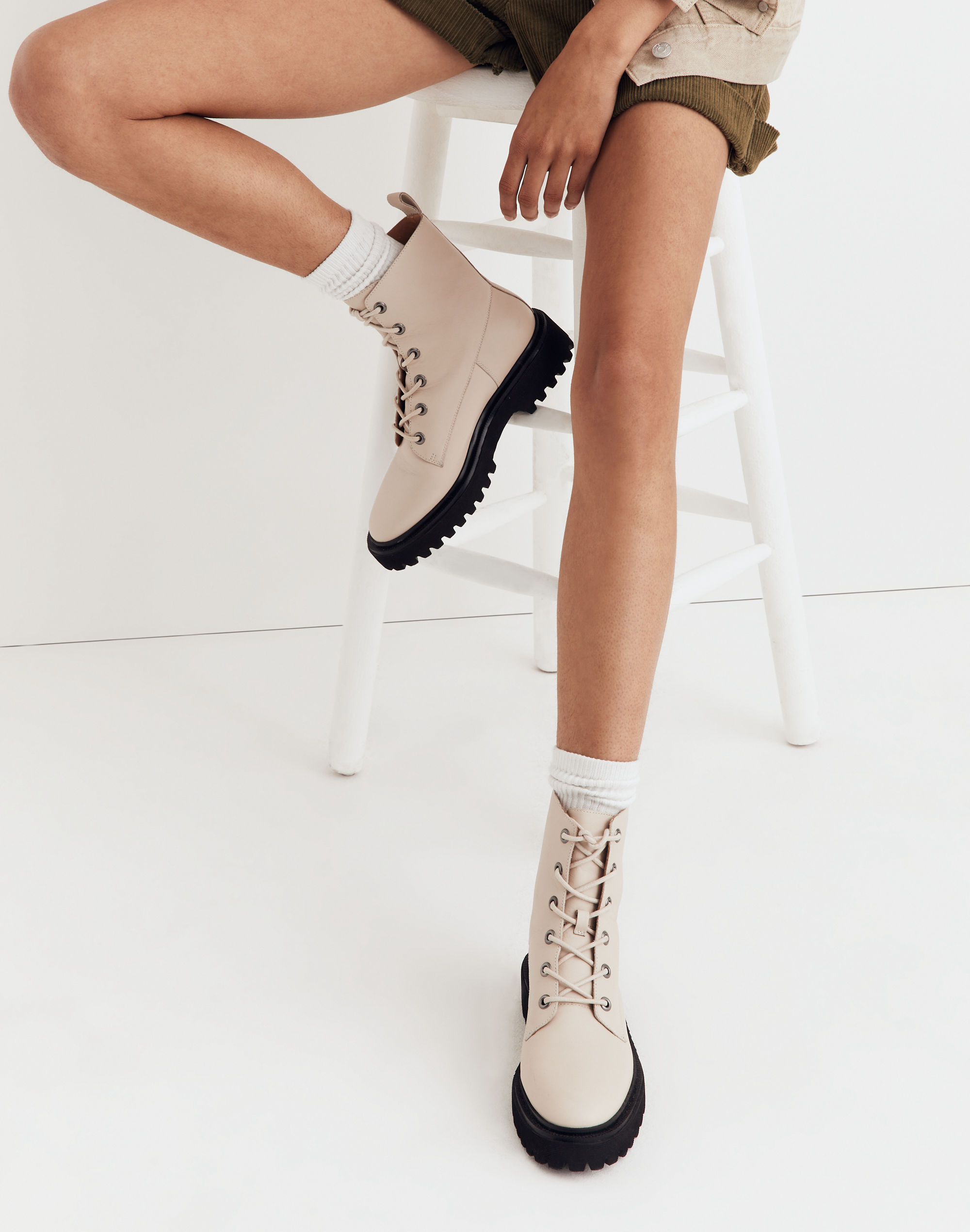 The Rayna Lace-Up Boot in Leather