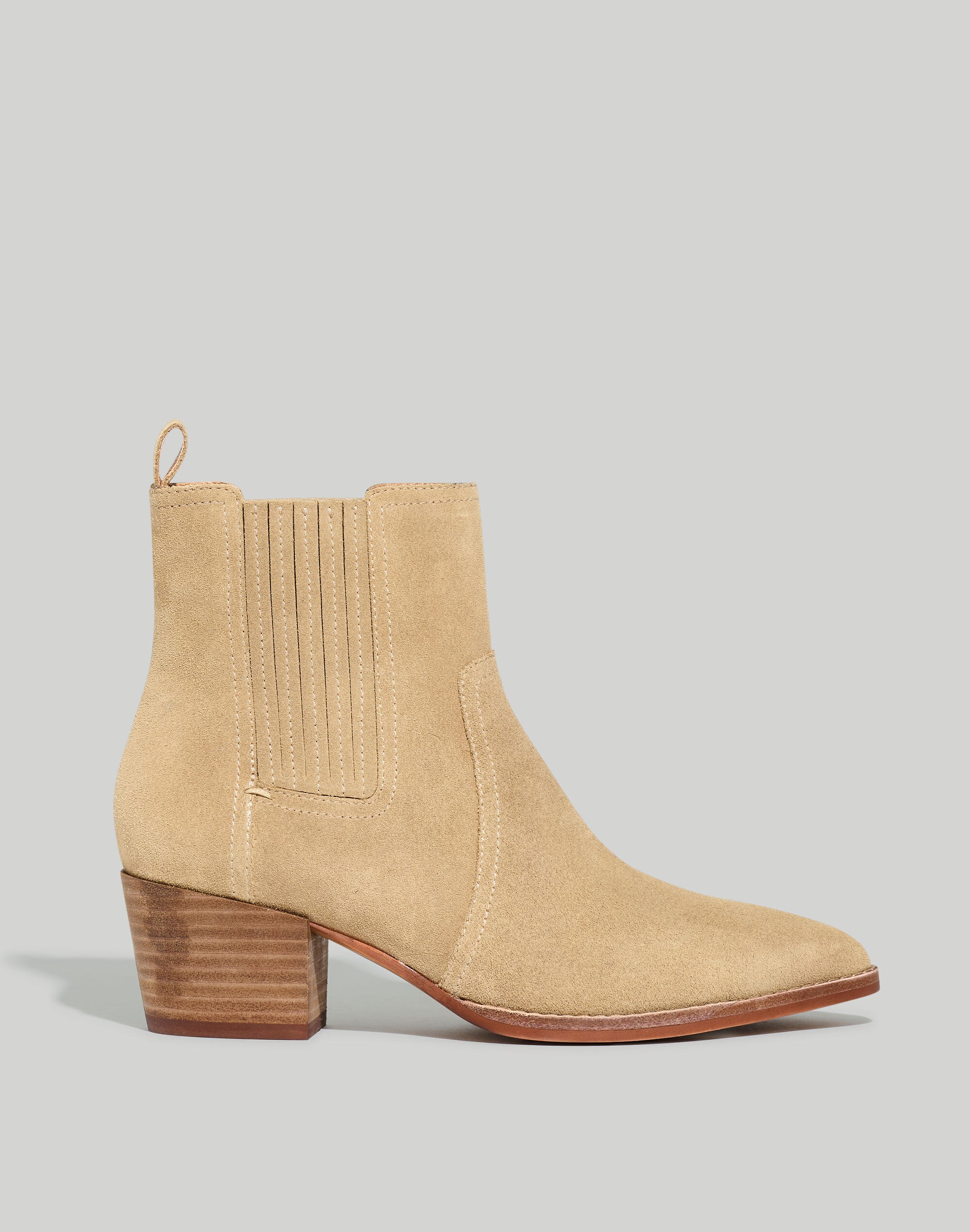 The Western Ankle Boot in Suede