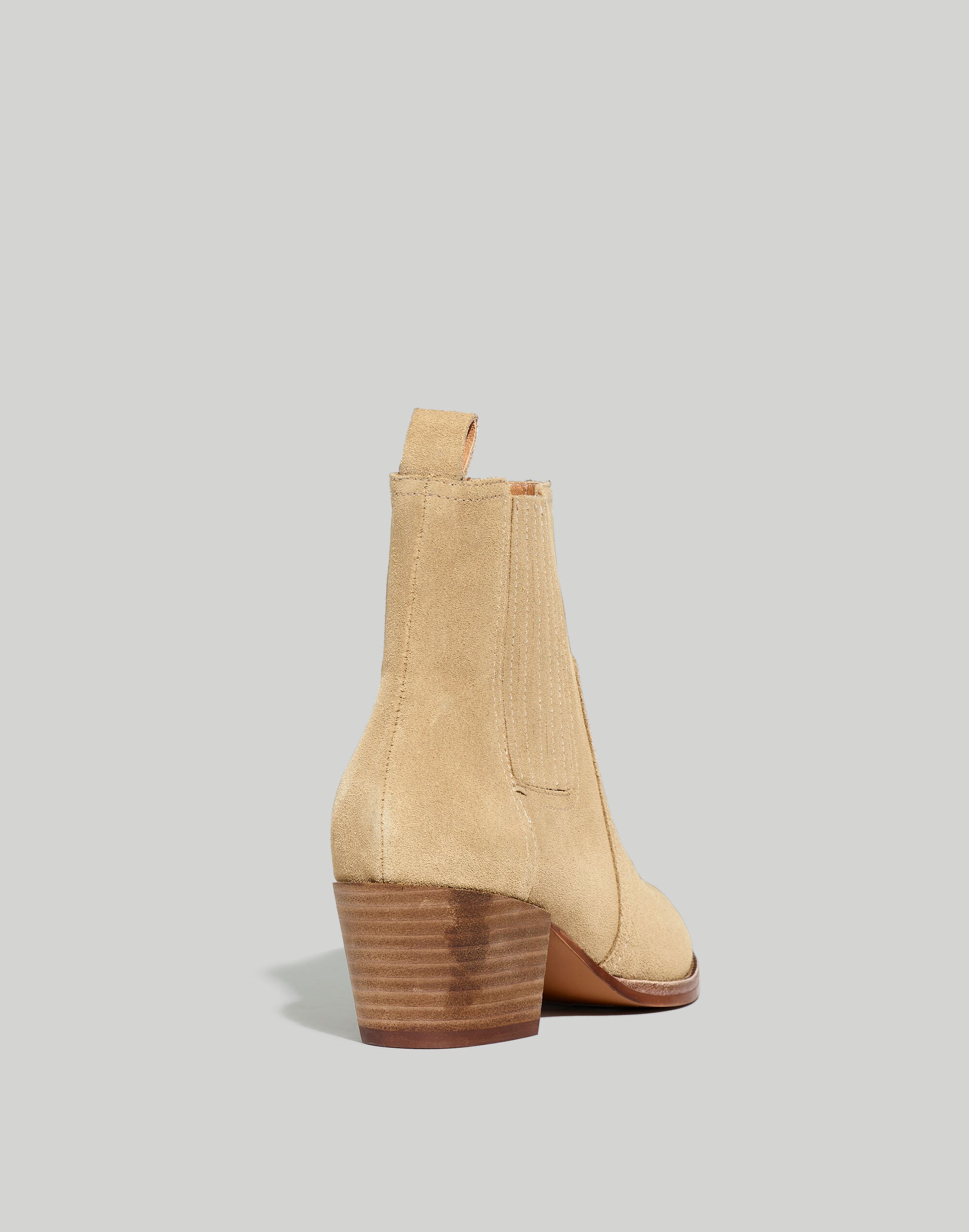 The Western Ankle Boot in Suede