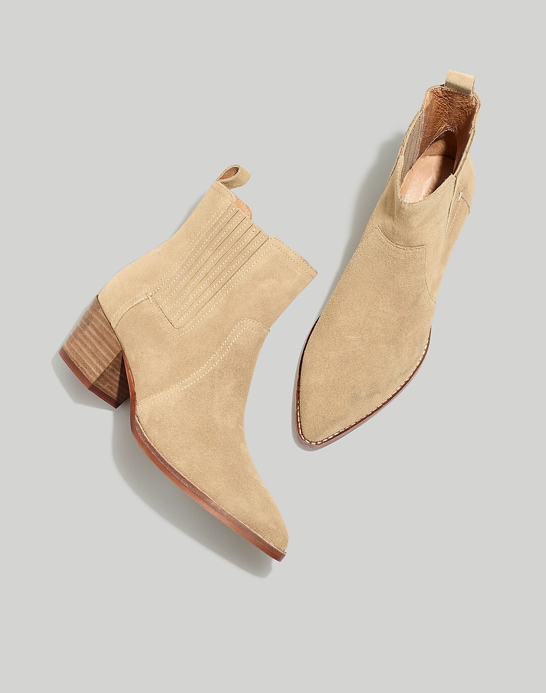 The Western Ankle Boot in Suede