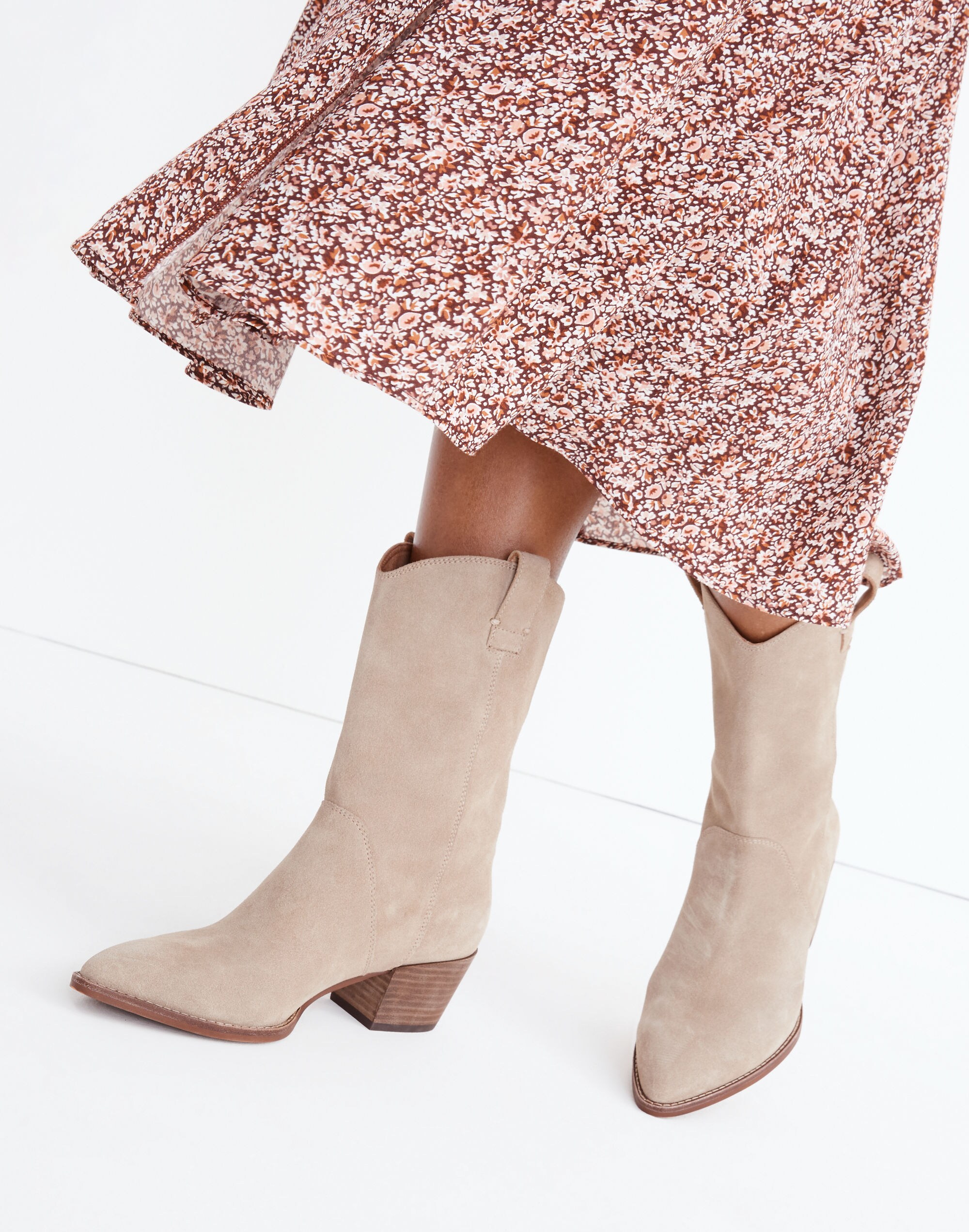 The Cassity Tall Western Boot in Suede