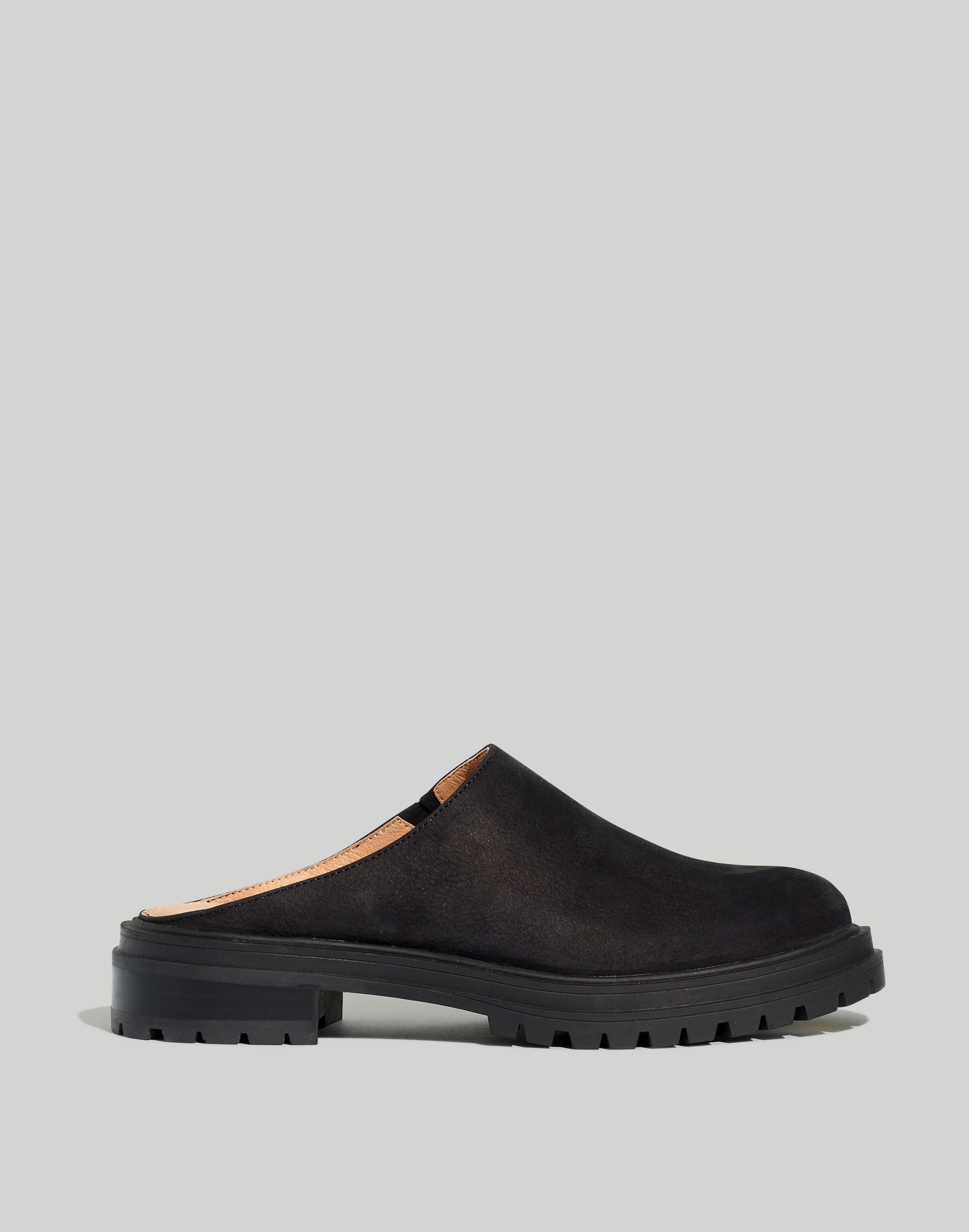 The Bradley Lugsole Mule in Nubuck