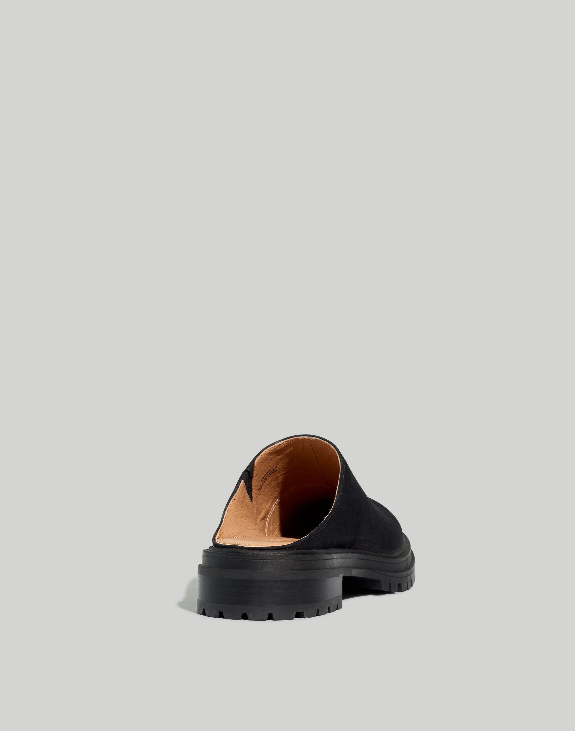 The Bradley Lugsole Mule in Nubuck