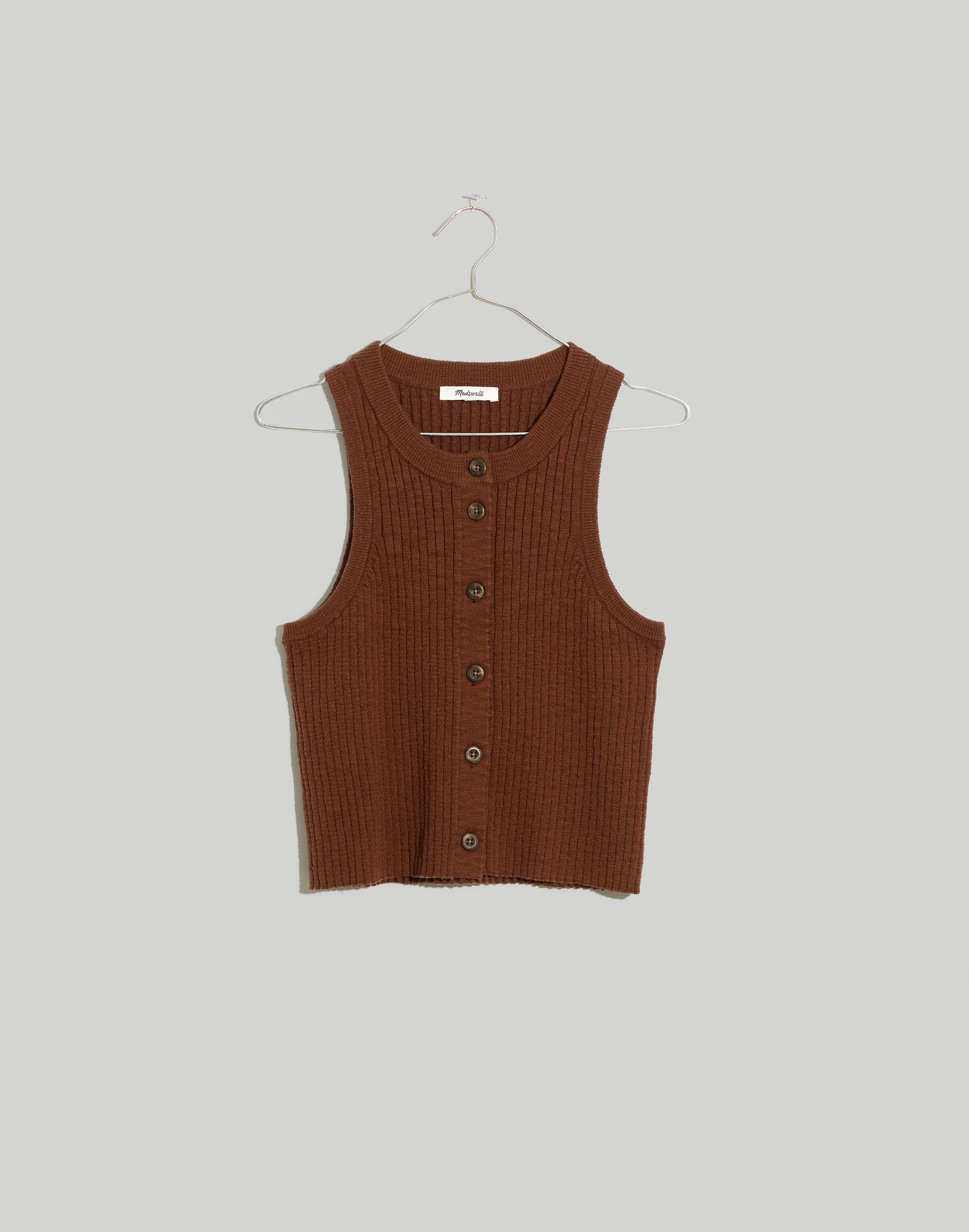 Kendale Button-Front Crop Sweater Tank