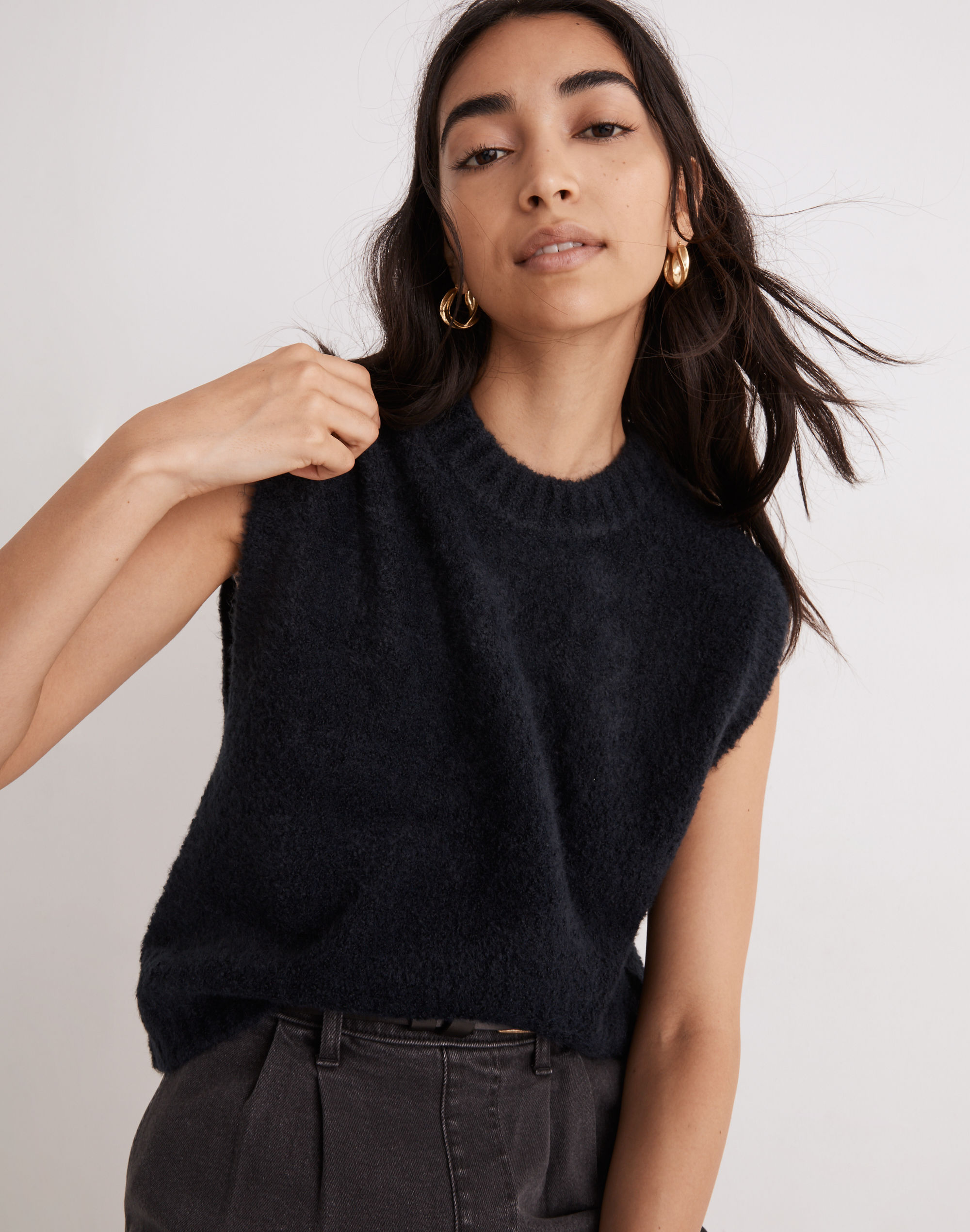 Boucl&eacute; Sweater Vest