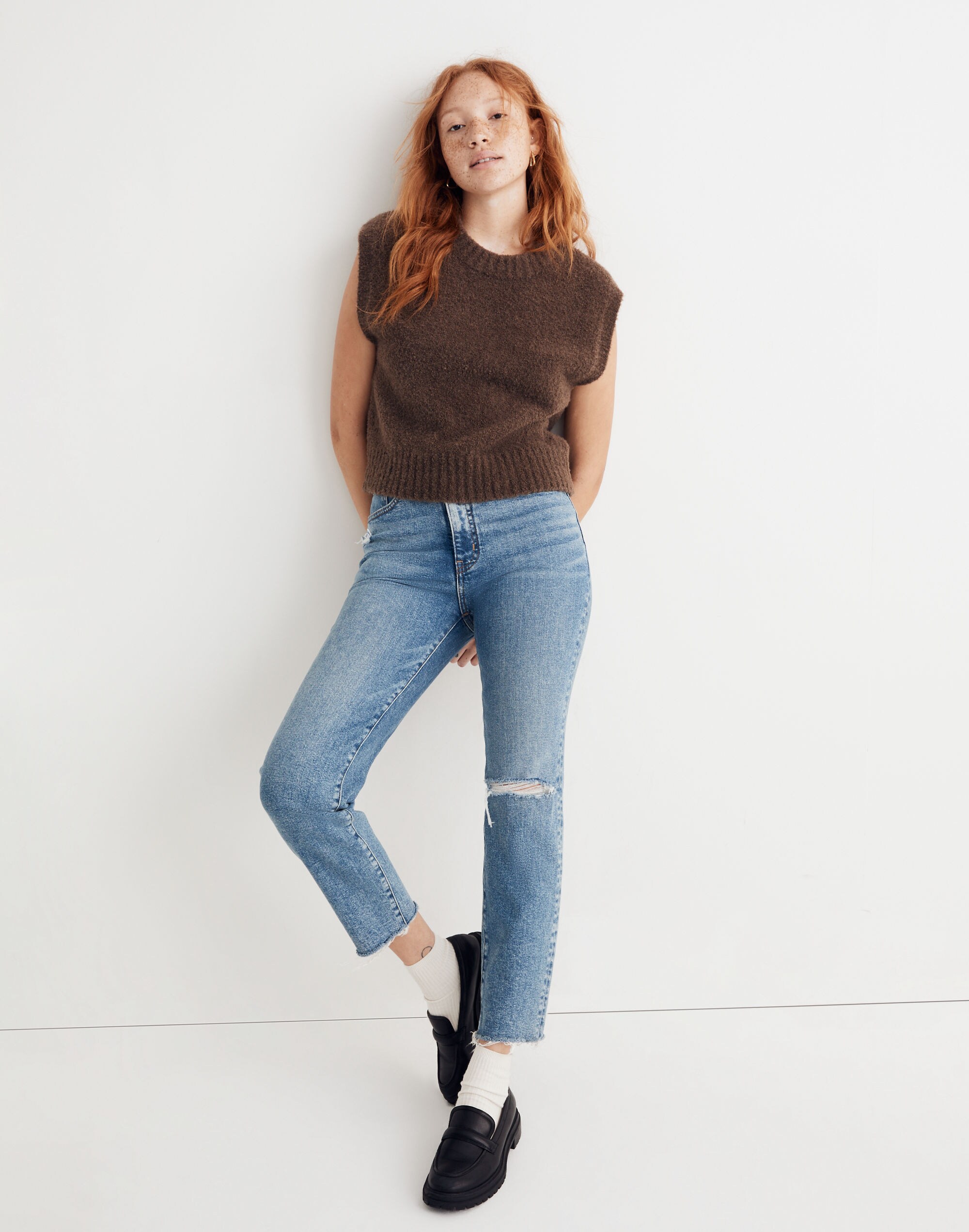 Boucl&eacute; Sweater Vest