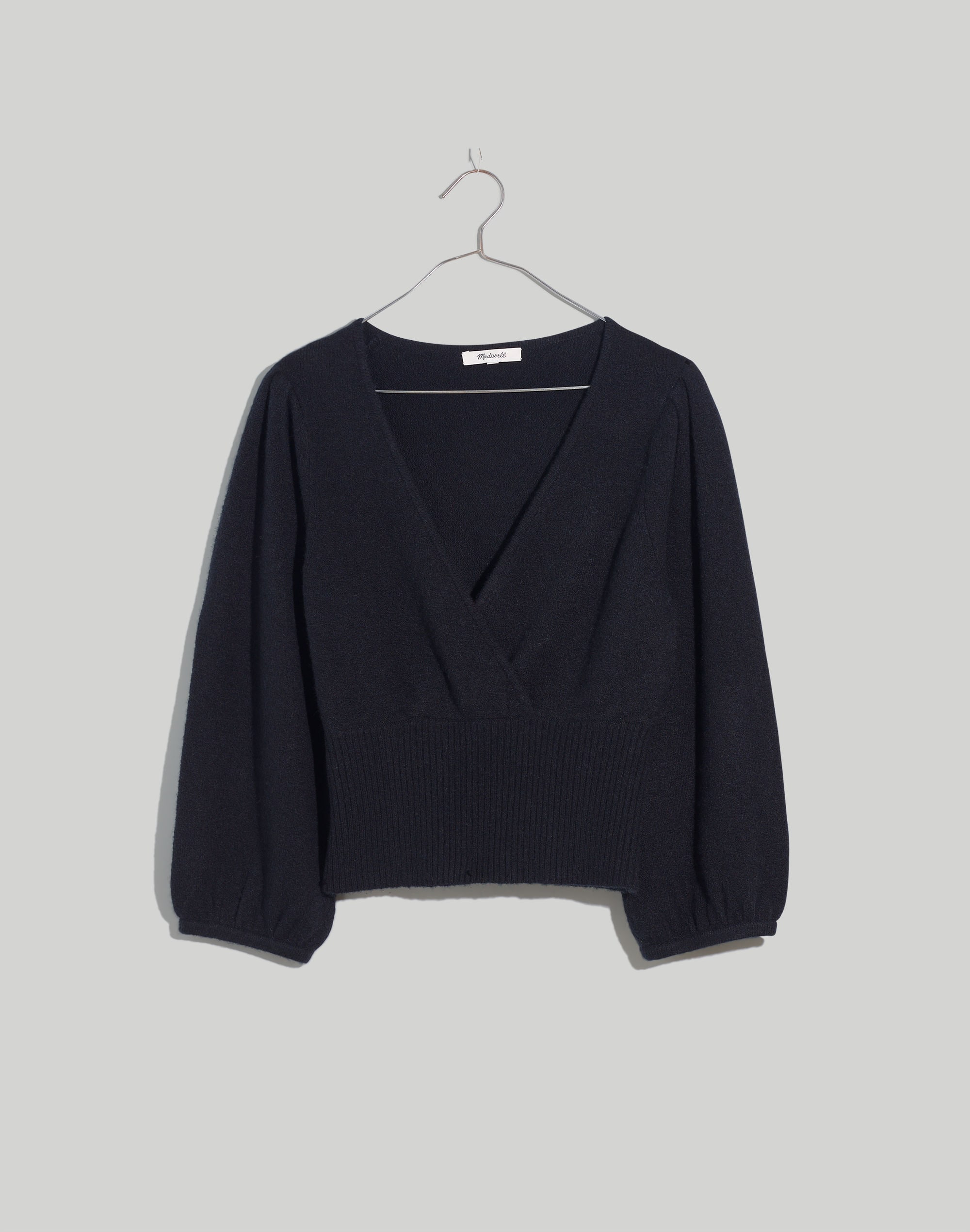 Wrap V-Neck Sweater in Coziest Yarn