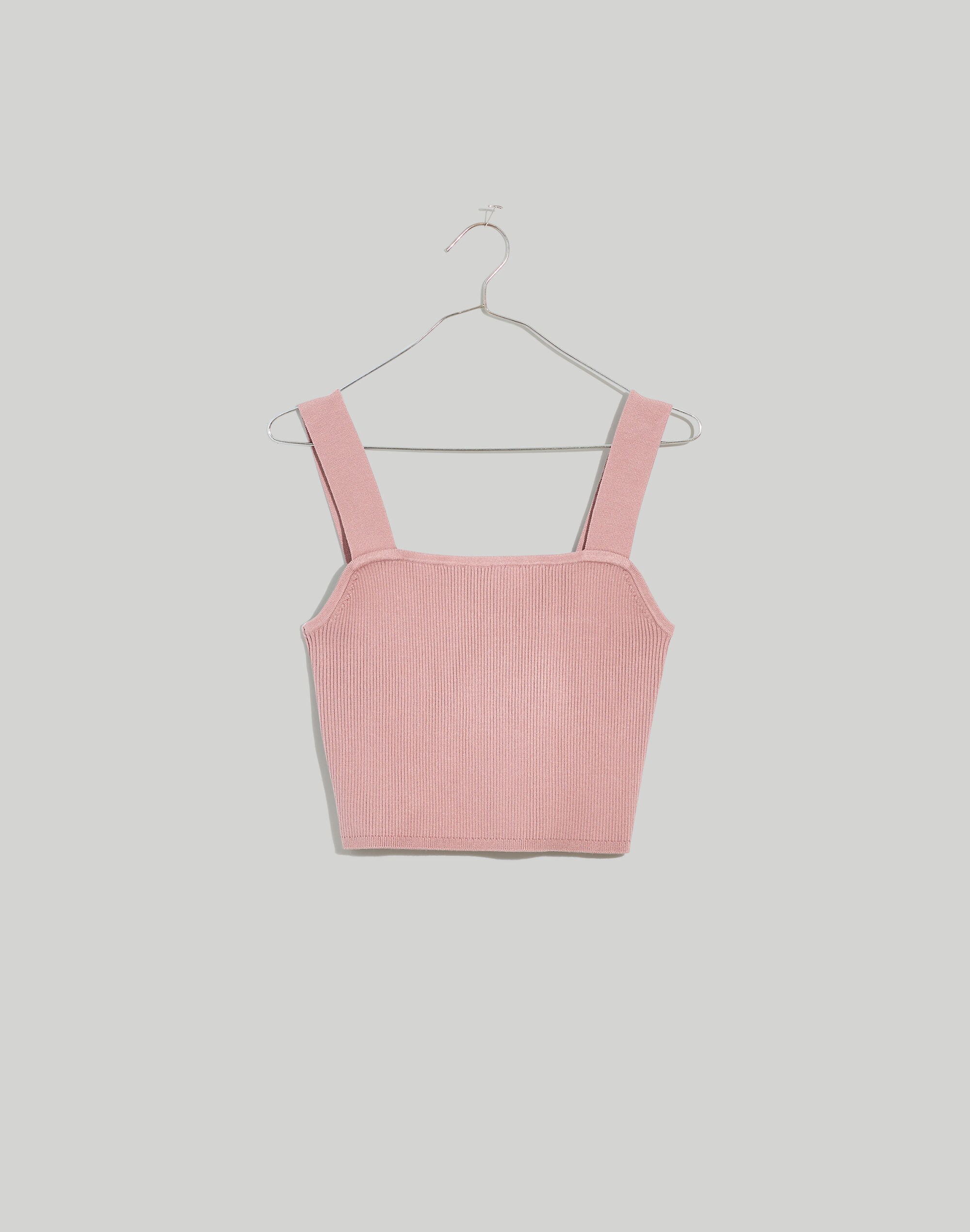 Dearing Square-Neck Crop Sweater Tank