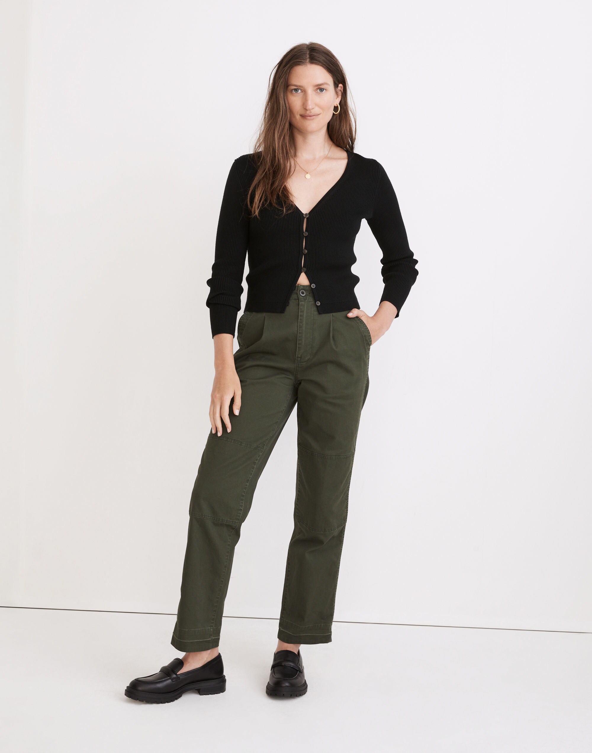 Carmon Crop Cardigan Sweater